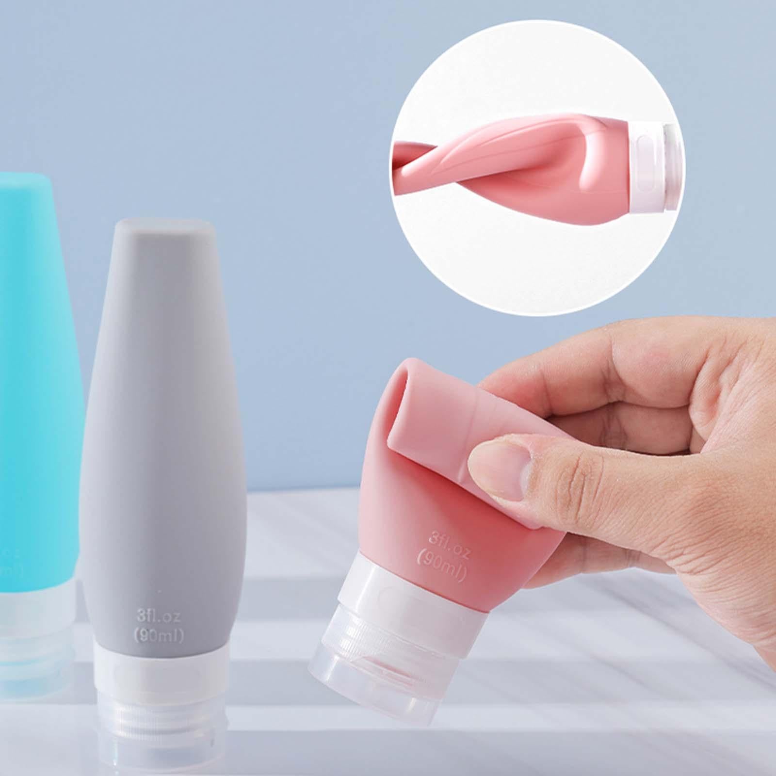 4 Pieces Empty Travel Bottles Set Leakproof Squeezable for Cosmetic Liquids 60ml