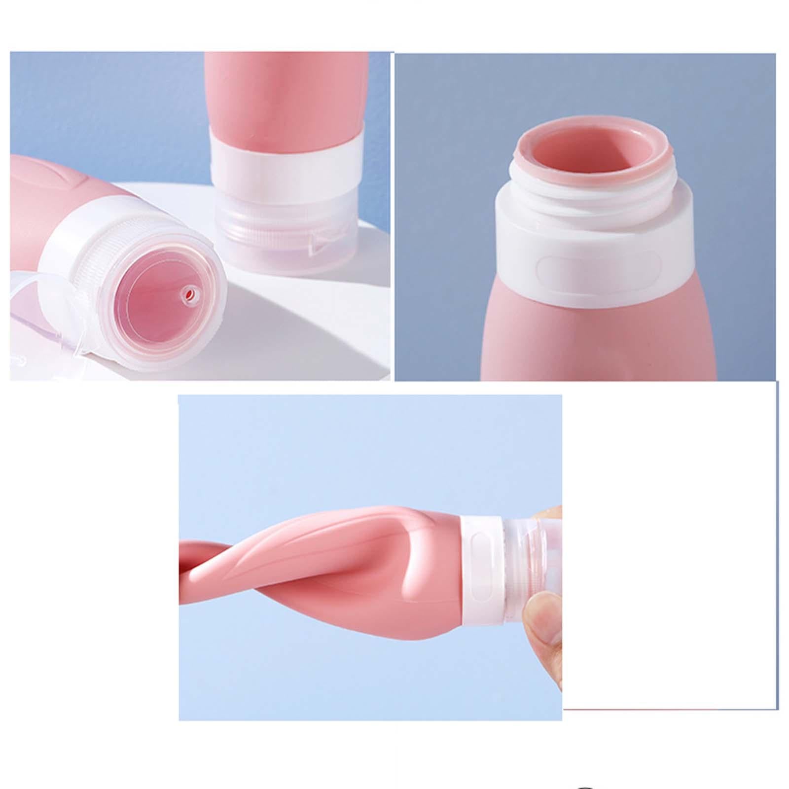 4 Pieces Empty Travel Bottles Set Leakproof Squeezable for Cosmetic Liquids 60ml