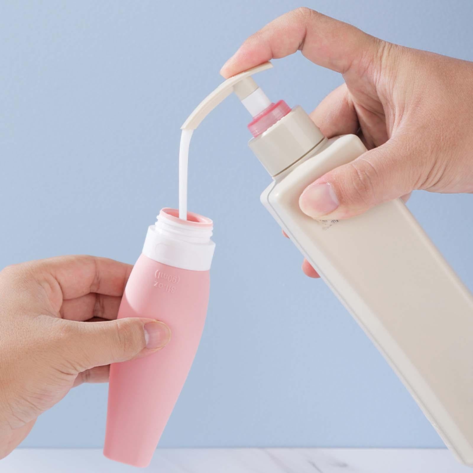 4 Pieces Empty Travel Bottles Set Leakproof Squeezable for Cosmetic Liquids 60ml