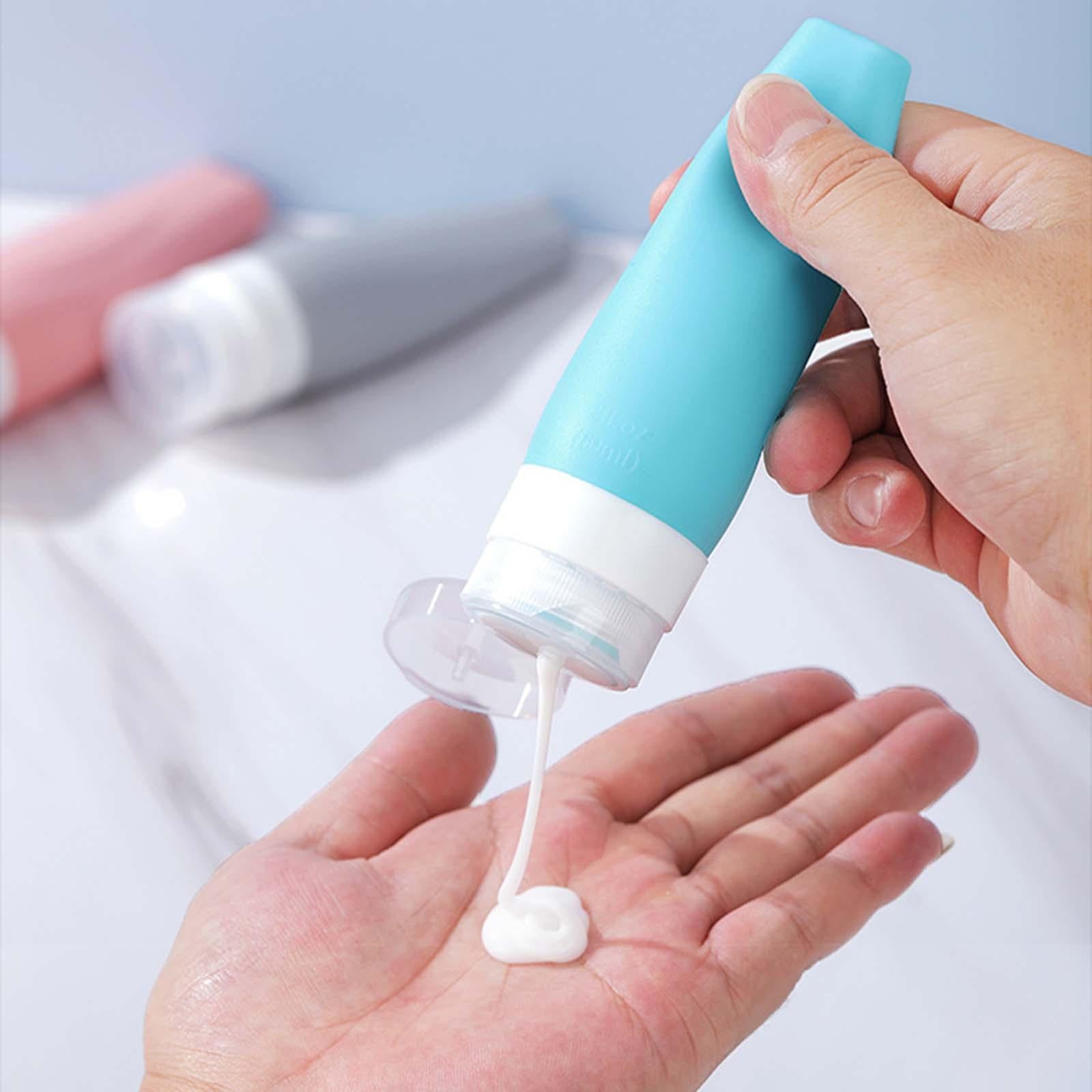 4 Pieces Empty Travel Bottles Set Leakproof Squeezable for Cosmetic Liquids 60ml