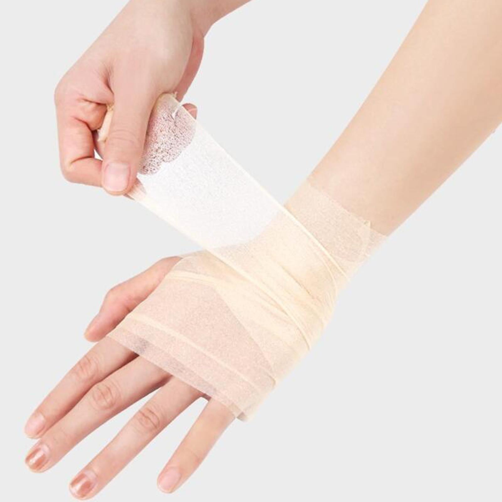 Sports Bandage Wrap Breathable Self Adhesive Elastic for Hands Knee Wrist 7cm Width Brown
