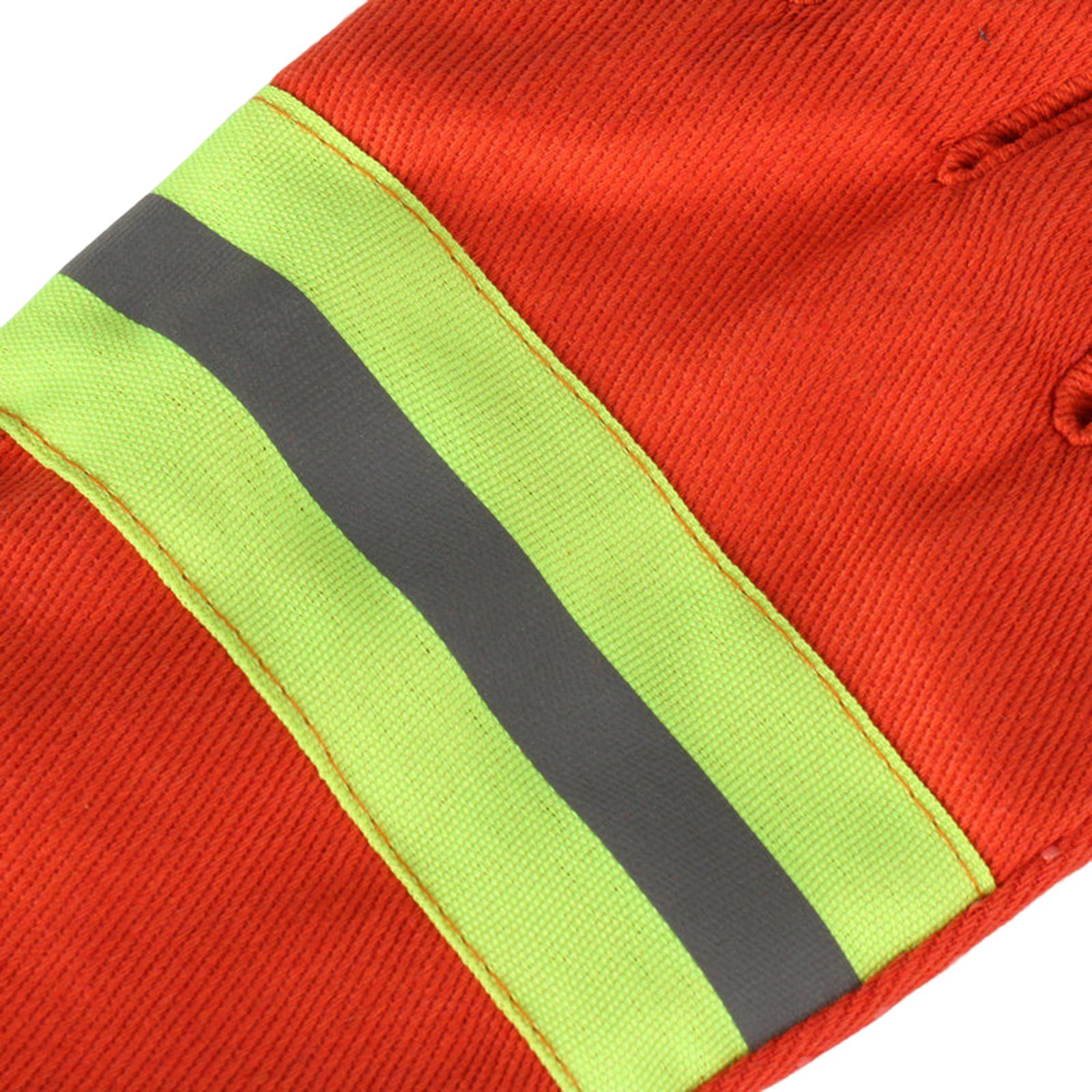 2 Pieces Orange Firefighting Gloves Anti Static Work Glove for Men and Women