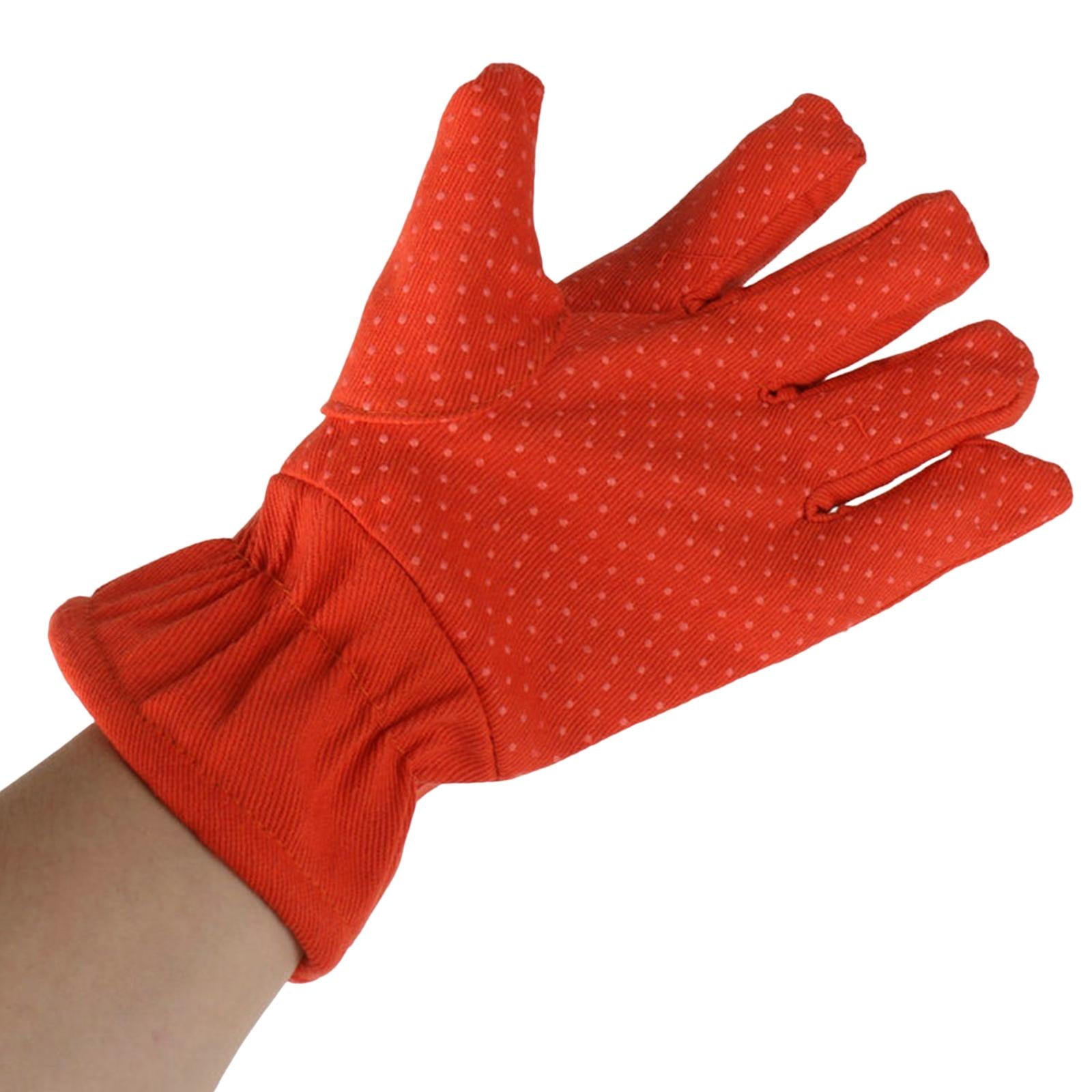 2 Pieces Orange Firefighting Gloves Anti Static Work Glove for Men and Women