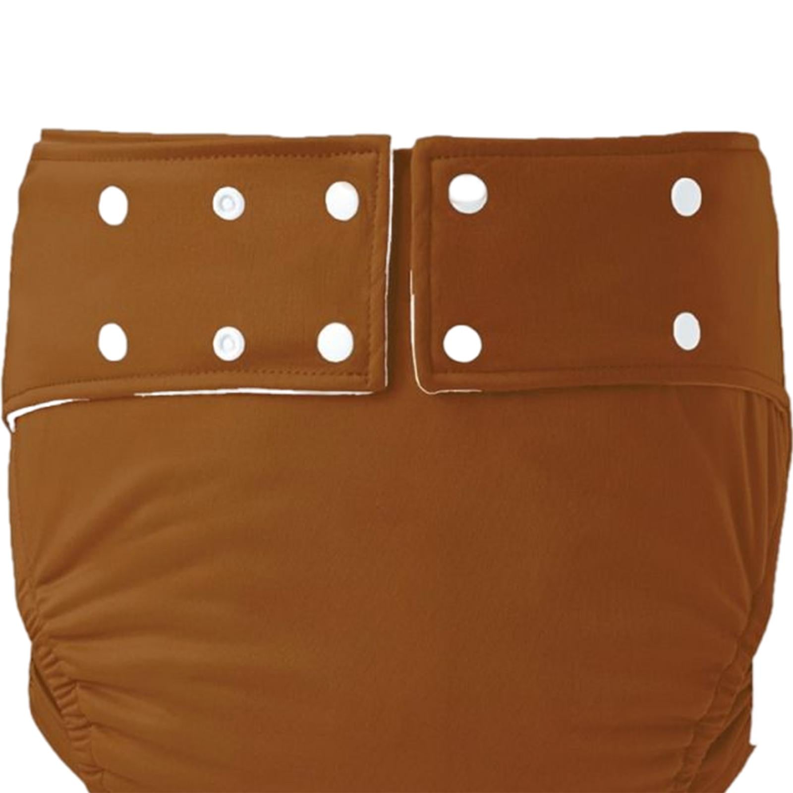 Leakproof Adult Cloth Diapers Against Incontinence for Elderly Seniors Brown