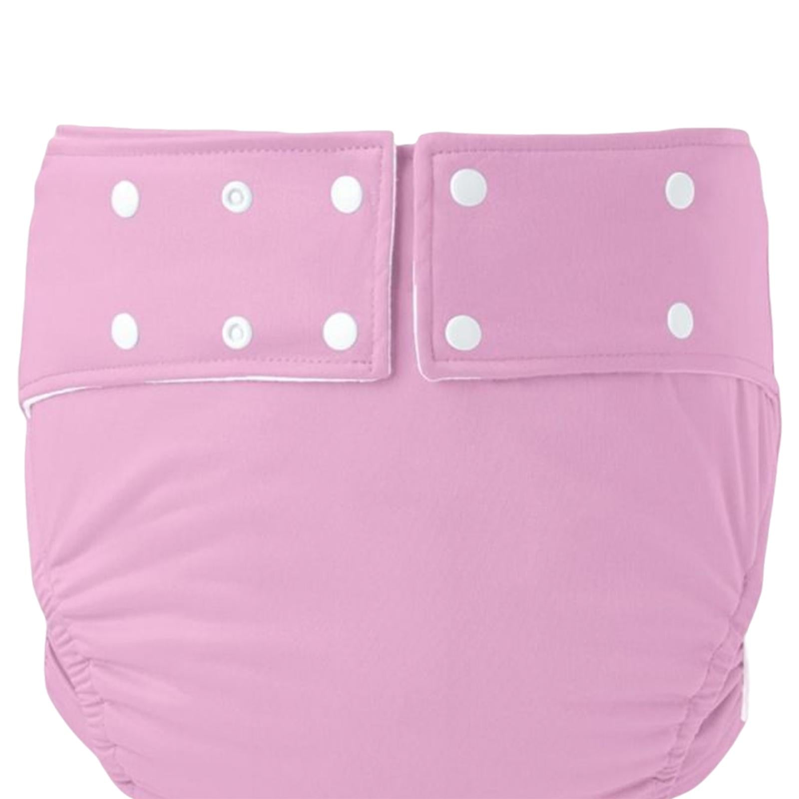 Leakproof Adult Cloth Diapers Against Incontinence for Elderly Seniors Pink