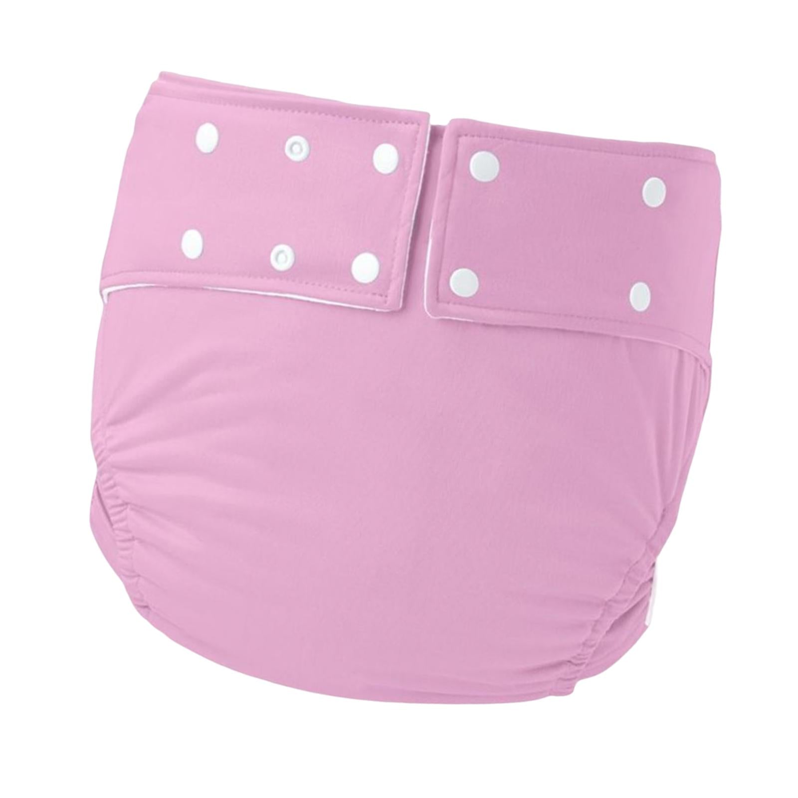 Leakproof Adult Cloth Diapers Against Incontinence for Elderly Seniors Pink