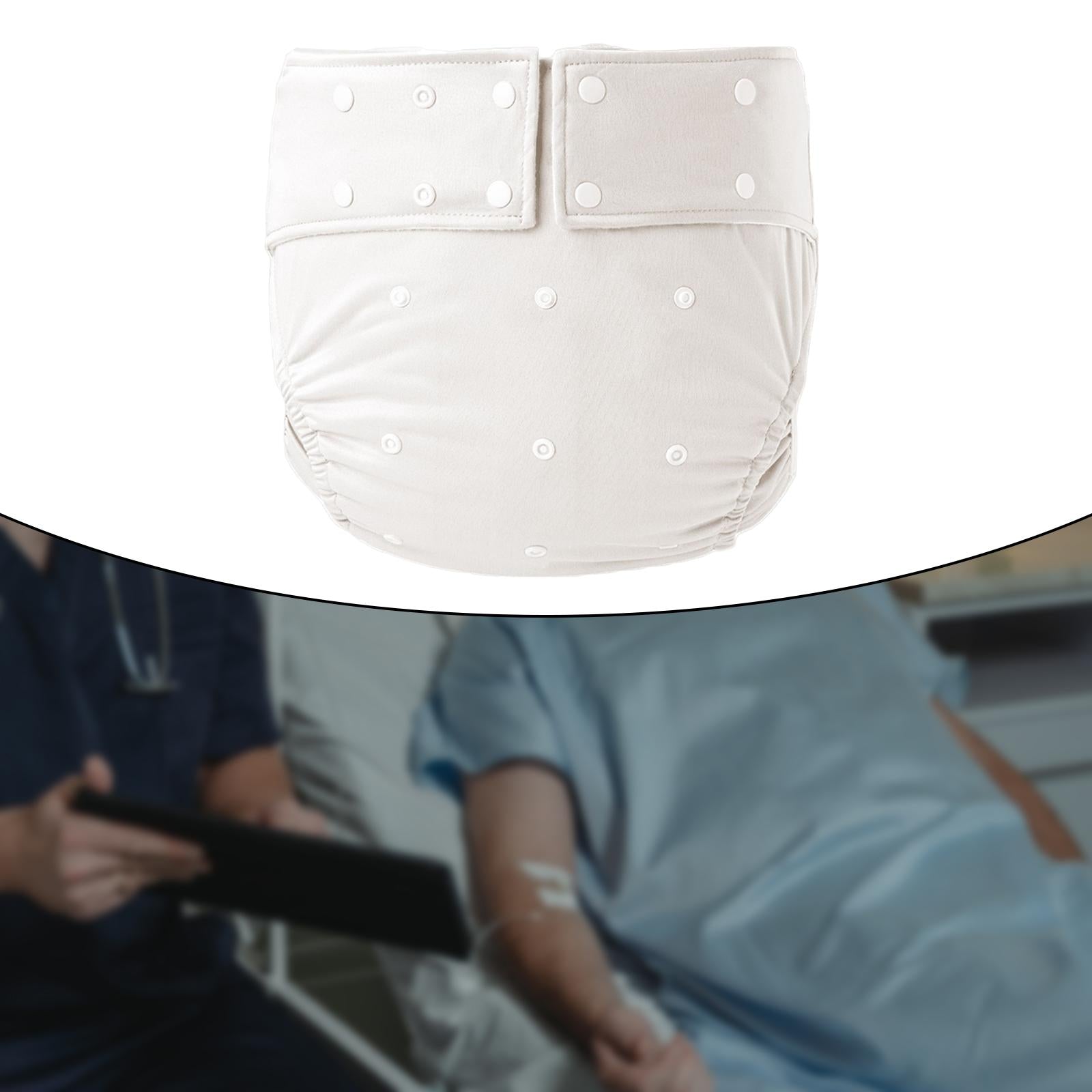 Waterproof Adult Pocket Diaper Washable for Incontinence TPU Coat for Adults White