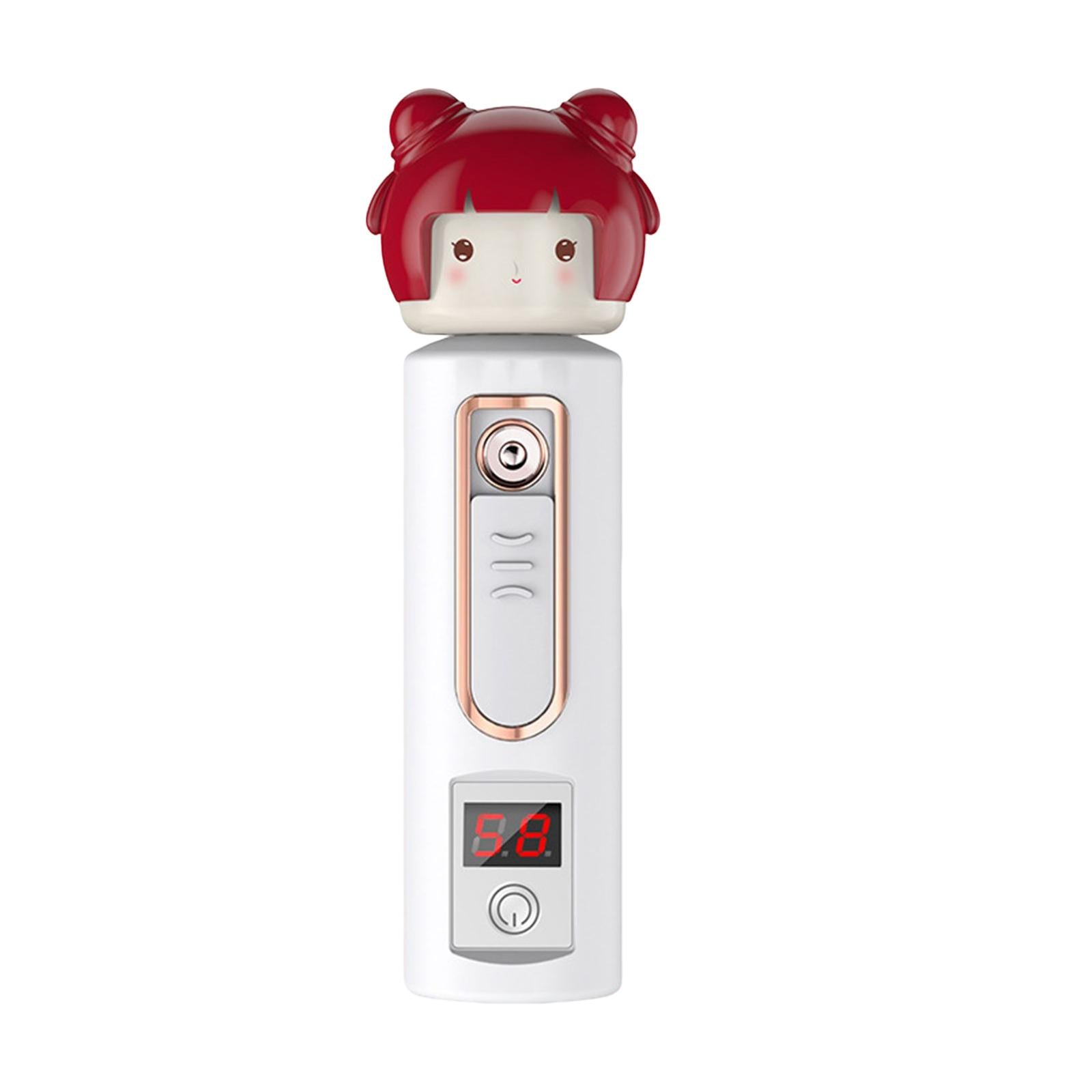 Nano Facial Mister with Moisture Tester 30ml Atomization for Makeup Red