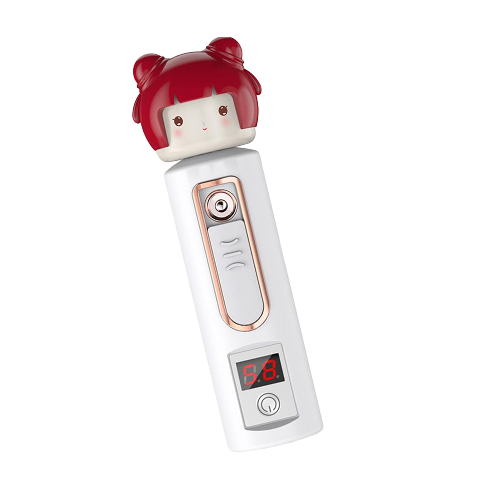 Nano Facial Mister with Moisture Tester 30ml Atomization for Makeup Red