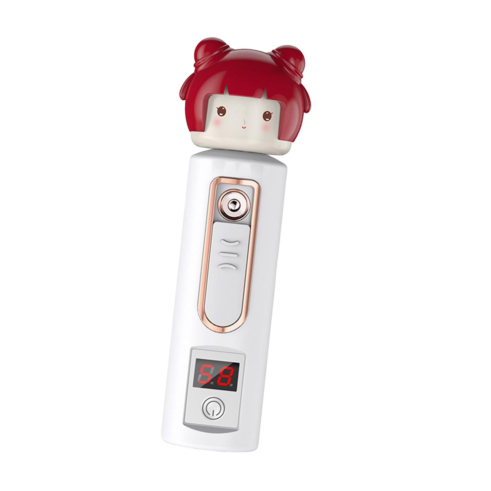 Nano Facial Mister with Moisture Tester 30ml Atomization for Makeup Red