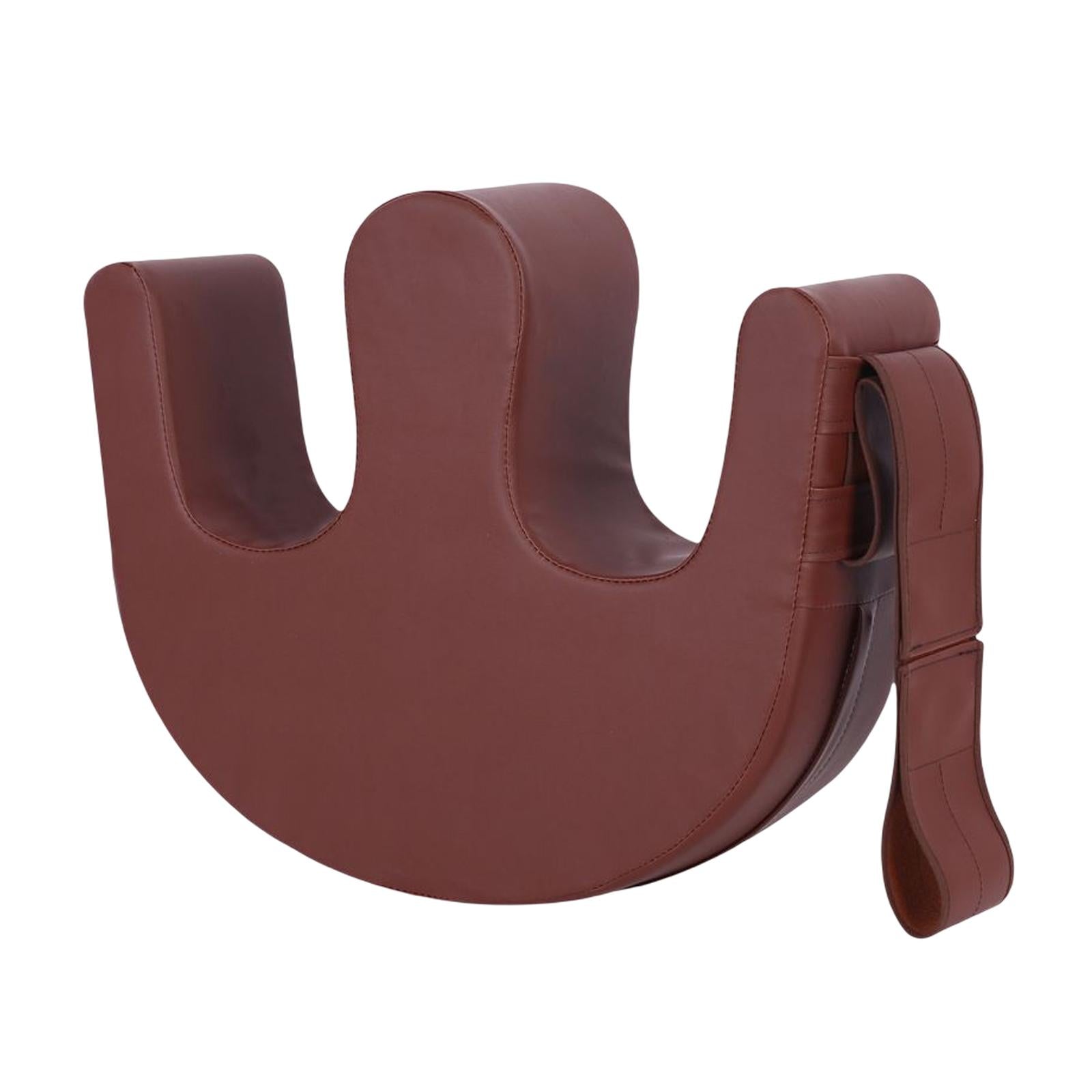 Bed Turn Over Cushion Transfer Pad for Elder Patient Leg Pad Nursing Tool Brown with Strap