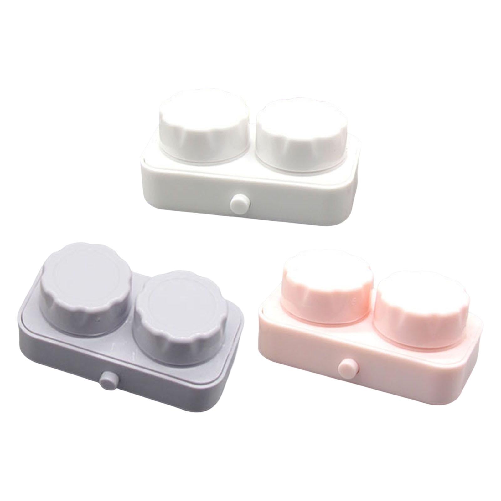 Contact Cleaner Case Box Travel for Lens Disposal Soft Lens Rgp Lens White
