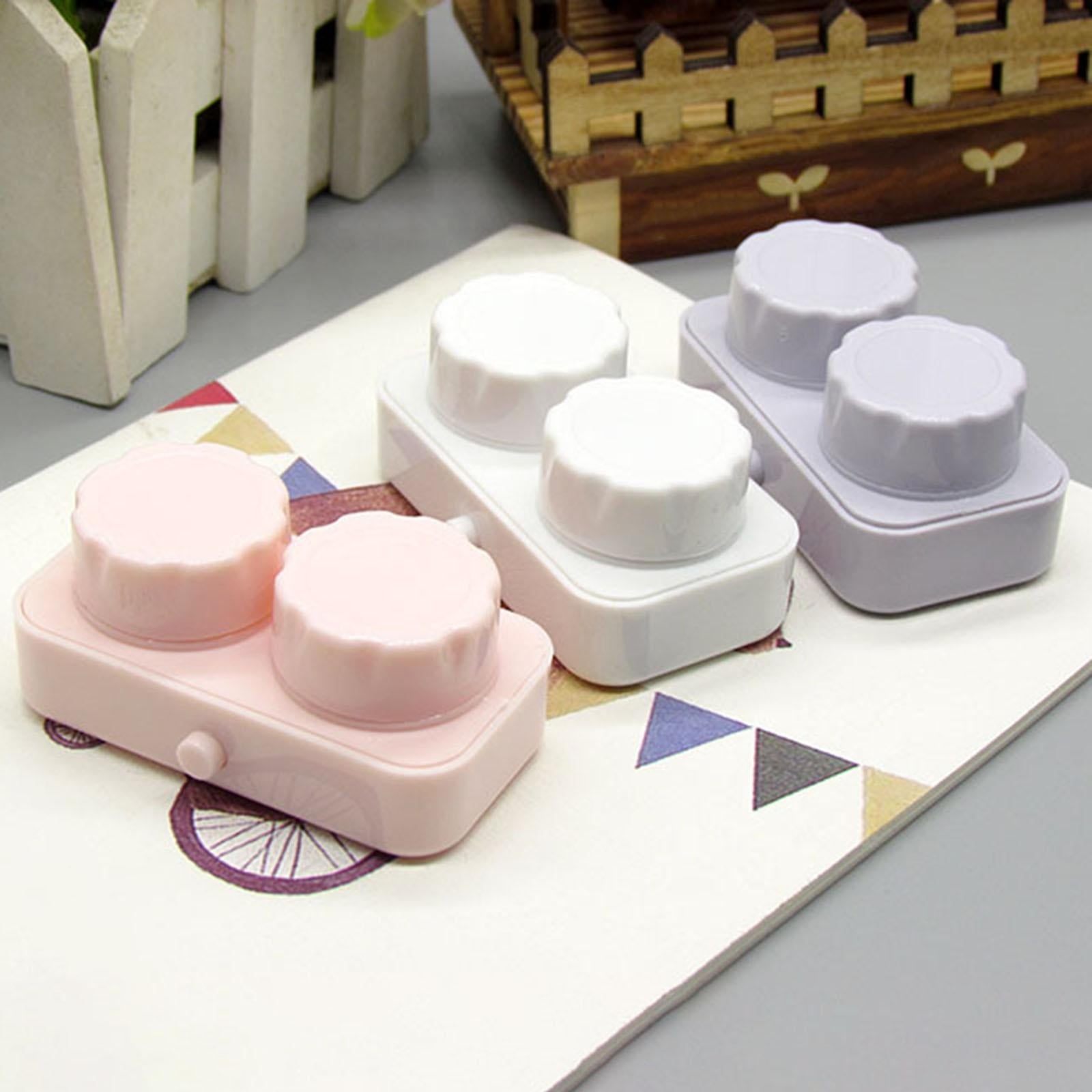 Contact Cleaner Case Box Travel for Lens Disposal Soft Lens Rgp Lens White