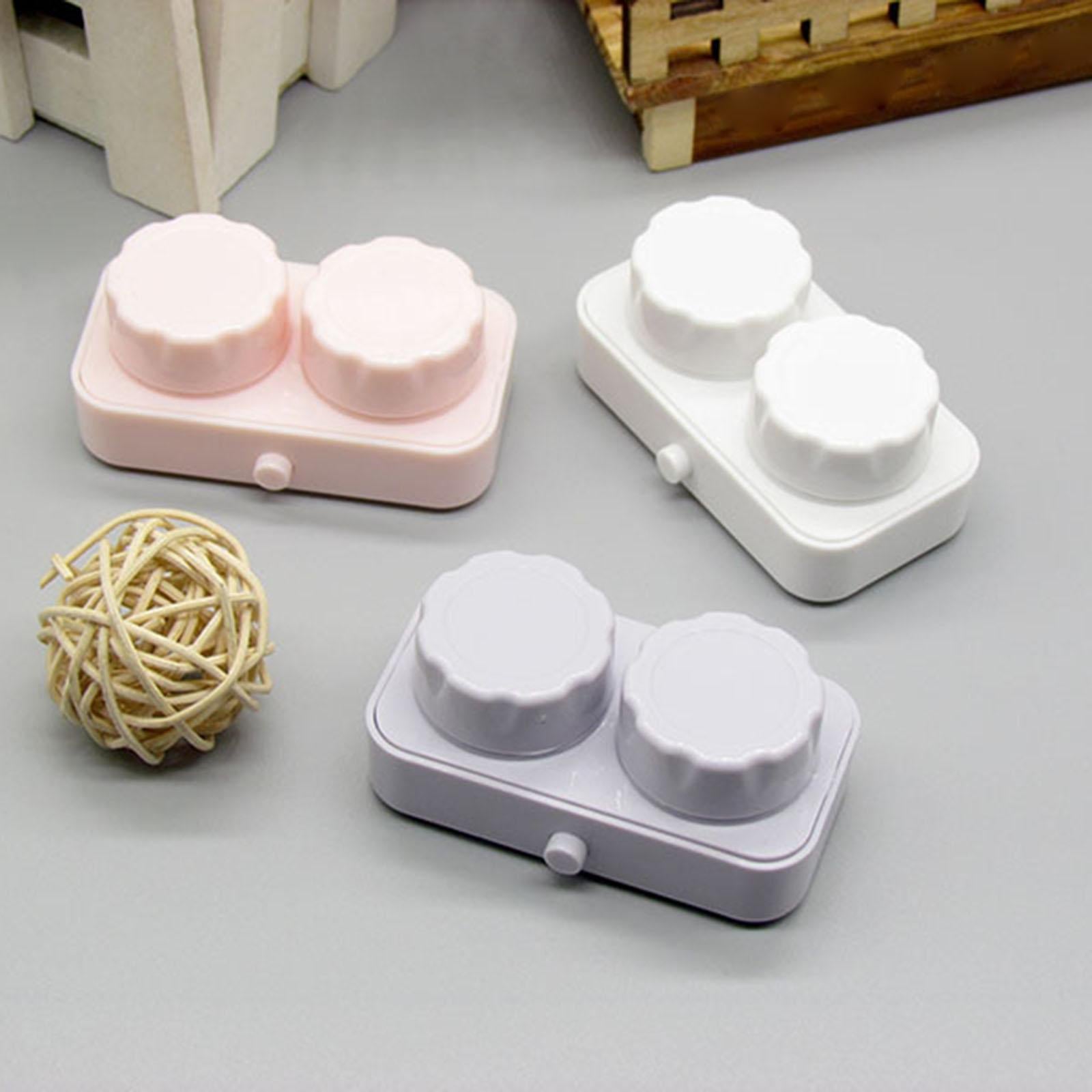 Contact Cleaner Case Box Travel for Lens Disposal Soft Lens Rgp Lens White
