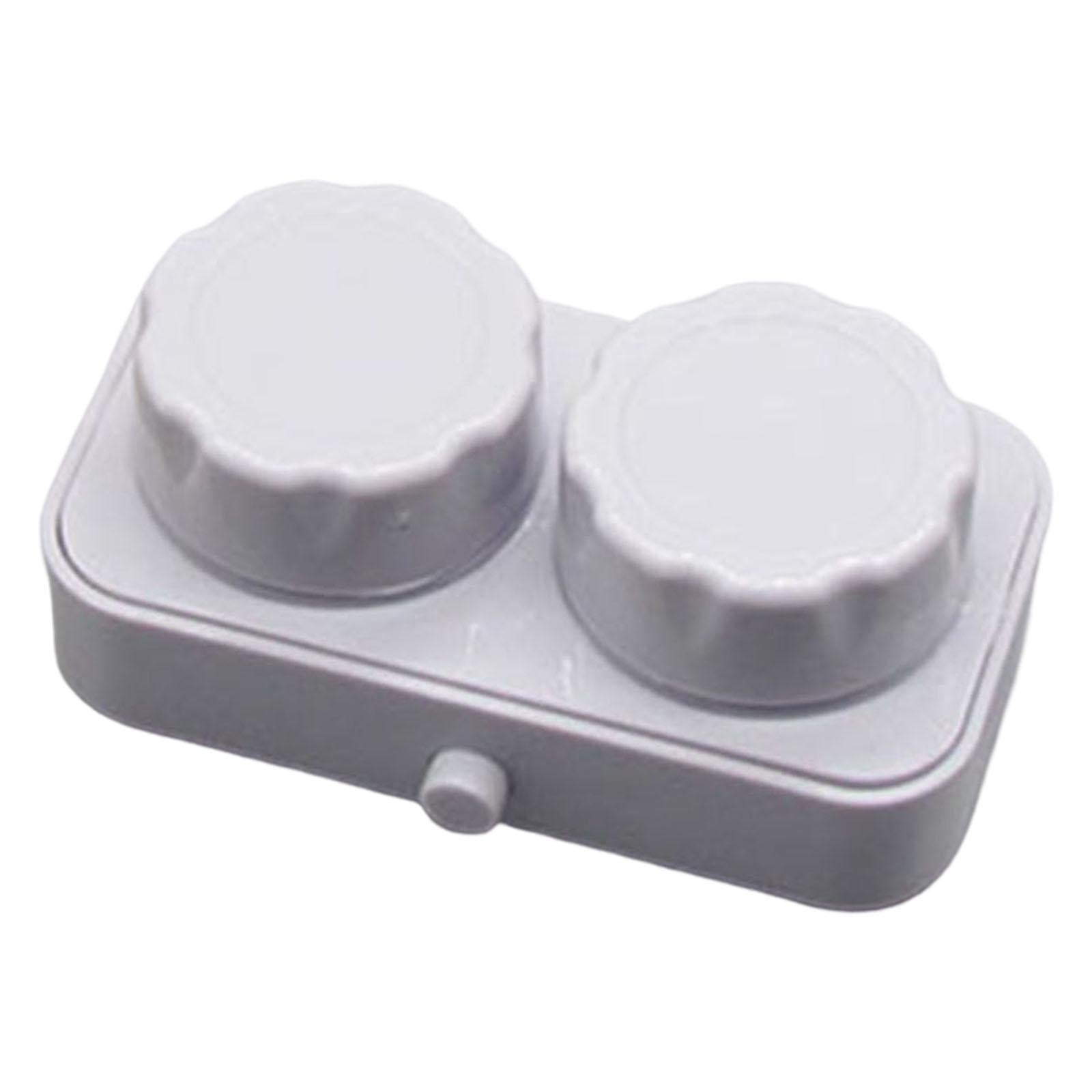 Contact Cleaner Case Box Travel for Lens Disposal Soft Lens Rgp Lens Gray