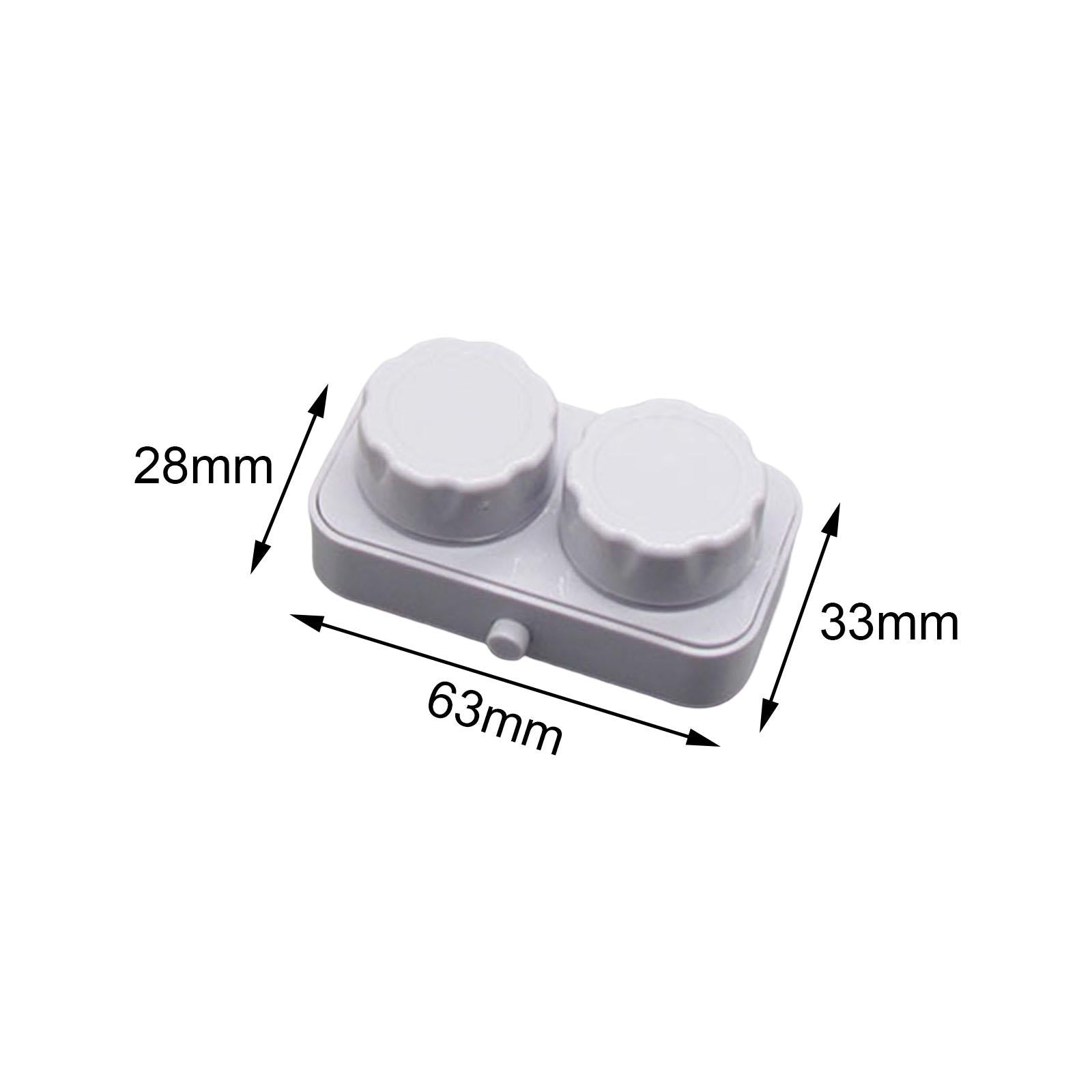 Contact Cleaner Case Box Travel for Lens Disposal Soft Lens Rgp Lens Gray