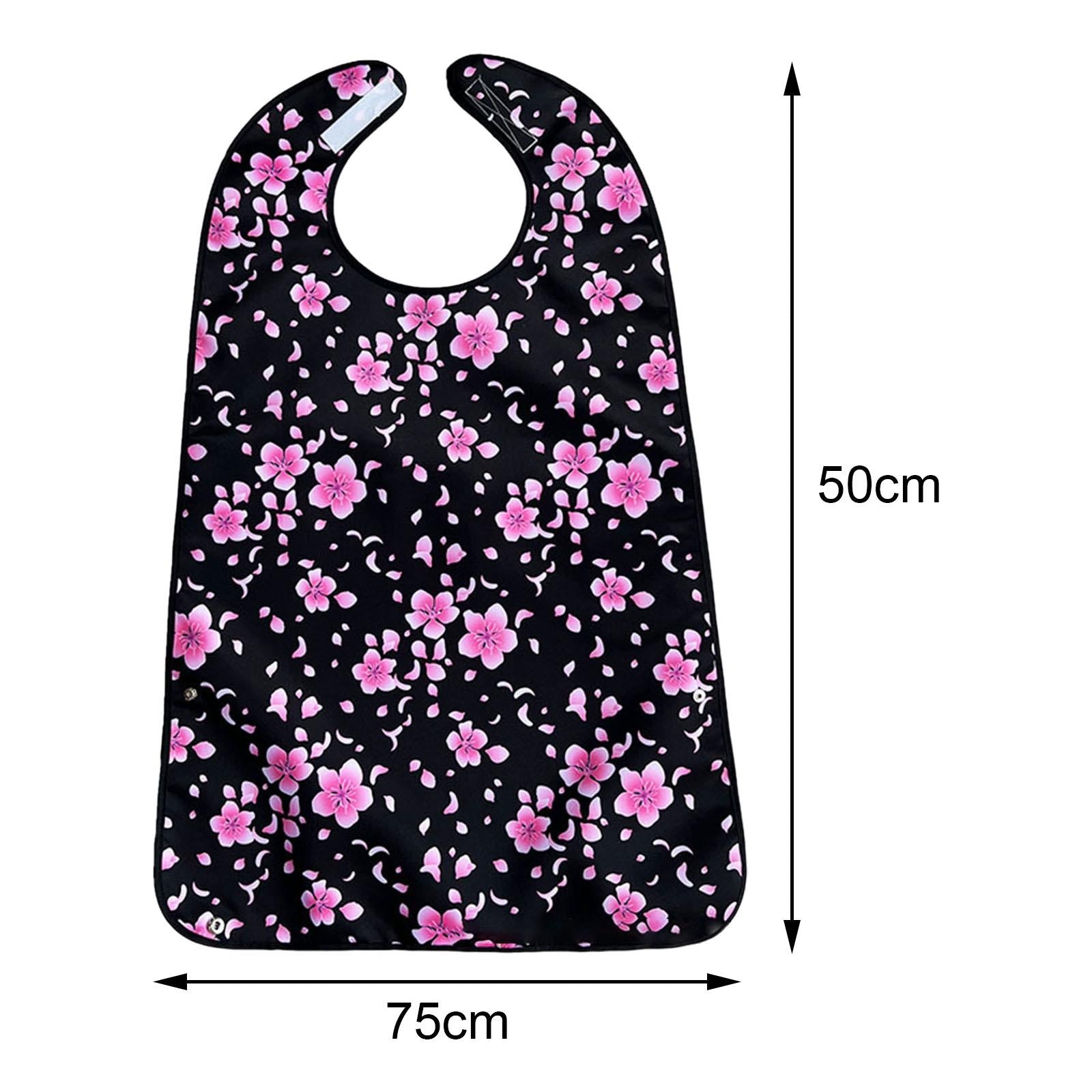 Adult Bibs for Eating Waterproof Full Protection for Elderly Women and Men Black
