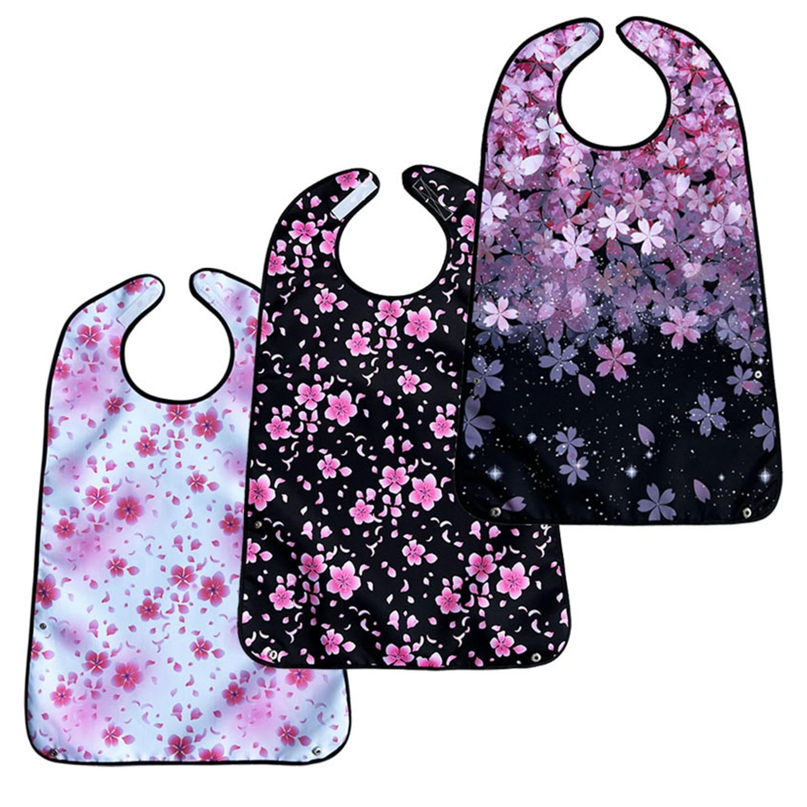 Adult Bibs for Eating Waterproof Full Protection for Elderly Women and Men Black