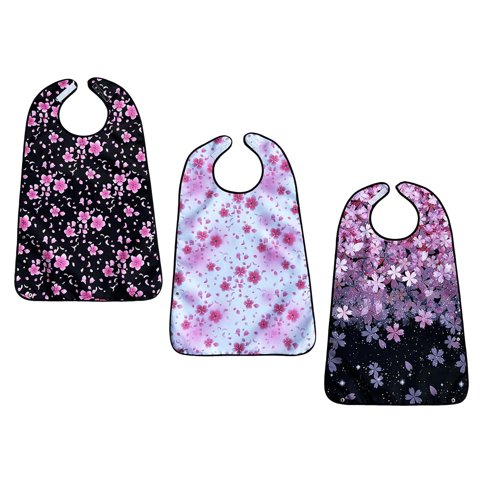Adult Bibs for Eating Waterproof Full Protection for Elderly Women and Men Black