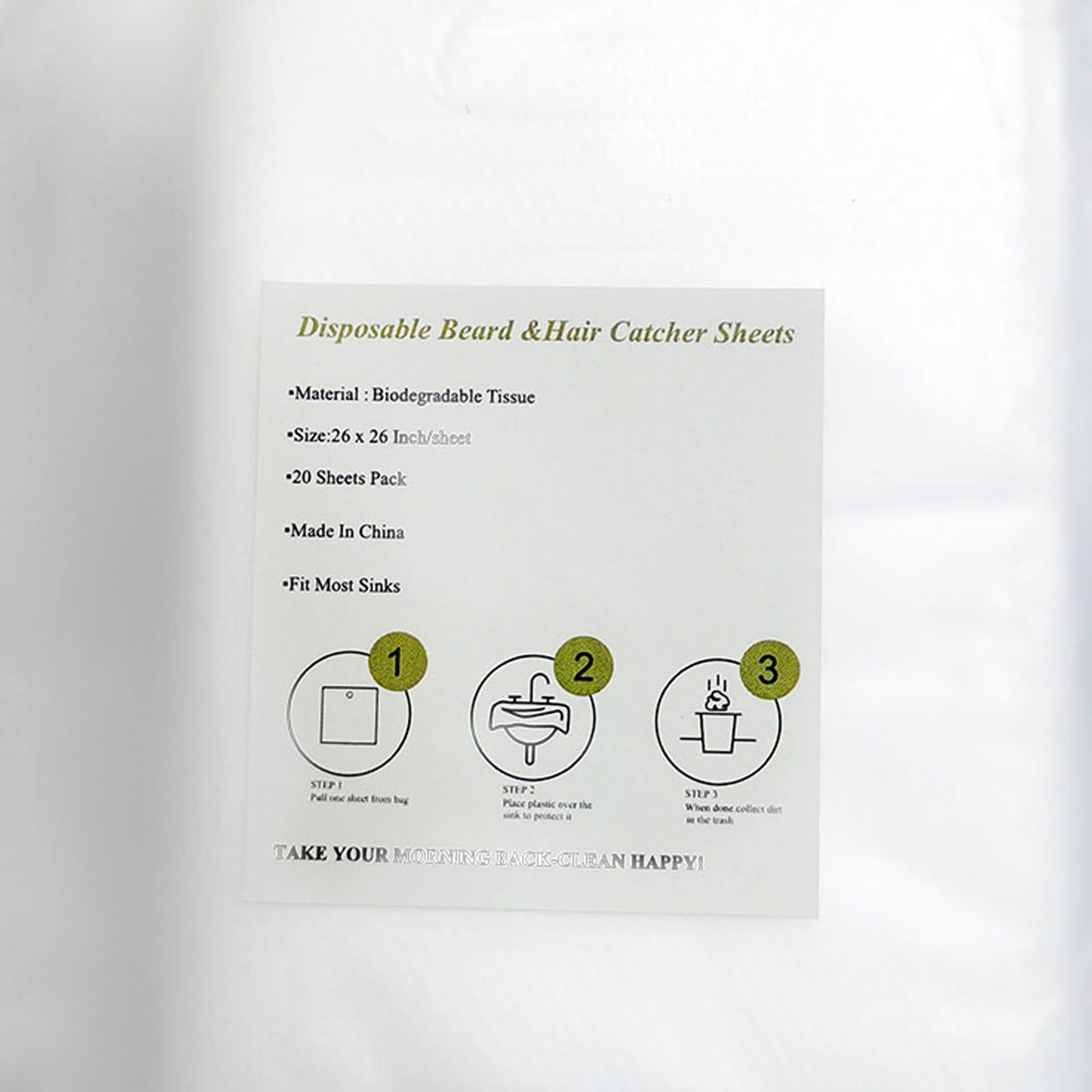 Beard hair Receive Shield Apron Alternative for Men Barber Bathroom Sink