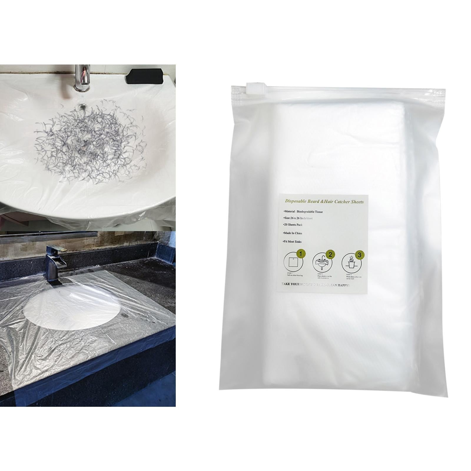 Beard hair Receive Shield Apron Alternative for Men Barber Bathroom Sink