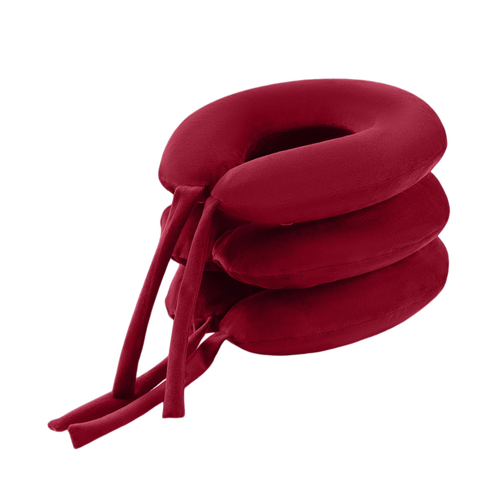 Cervical Neck Traction Device Velvet for Shoulder Alignment Spine Alignment blue