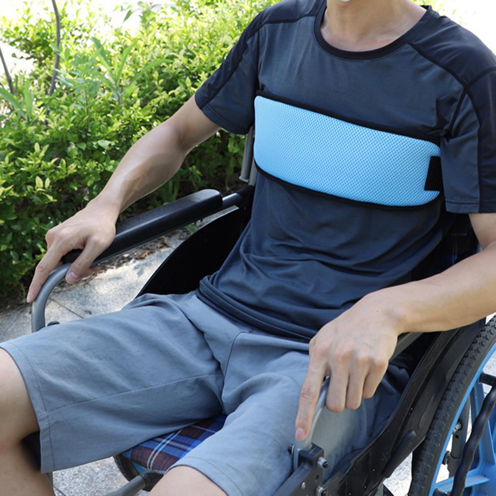 Wheelchair Harness Restraint Lap Belt Waist for Patients Non Slip black