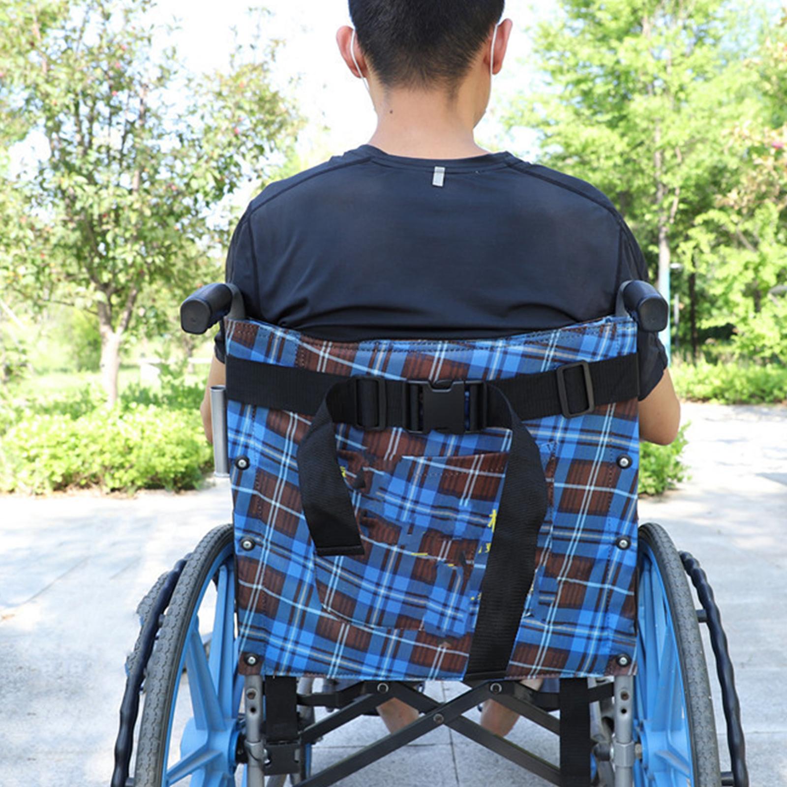 Wheelchair Harness Restraint Lap Belt Waist for Patients Non Slip black