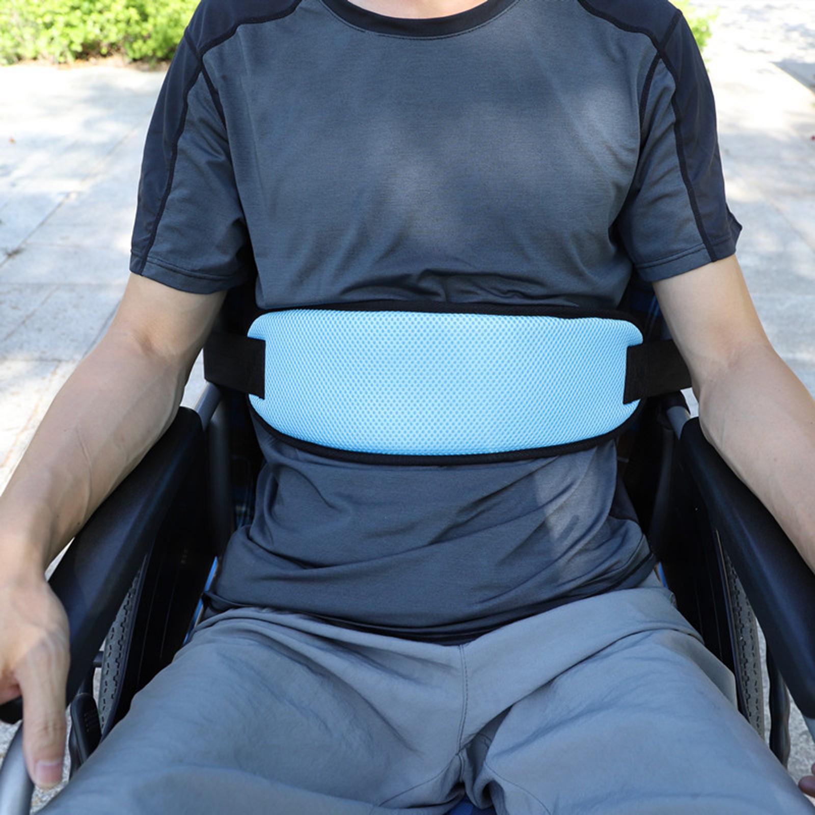 Wheelchair Harness Restraint Lap Belt Waist for Patients Non Slip black