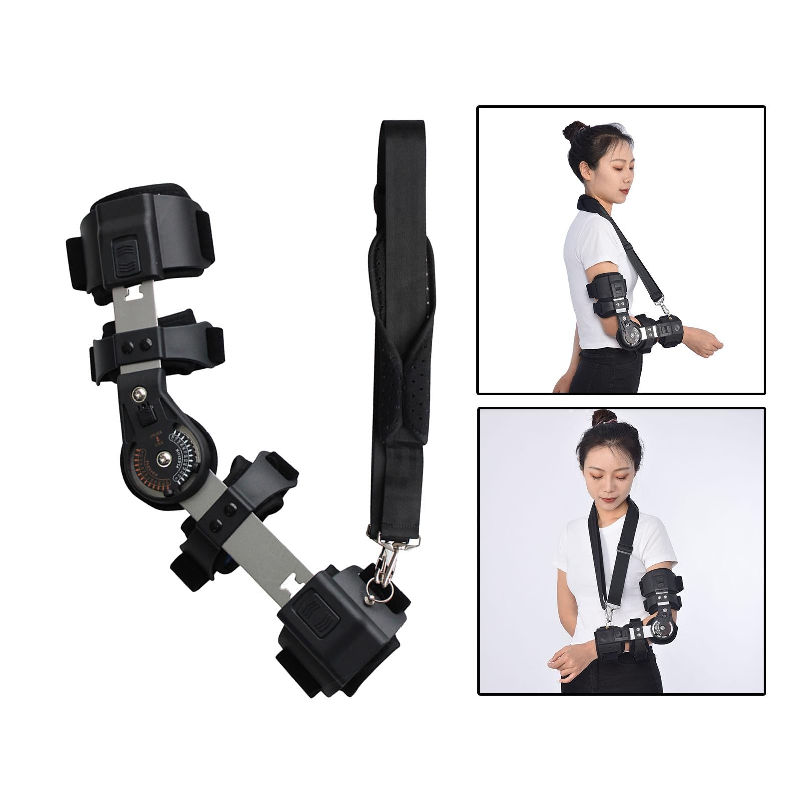 Elbow Brace Corrective Protector Hinged Post OP Adjustable Fracture Splint Left