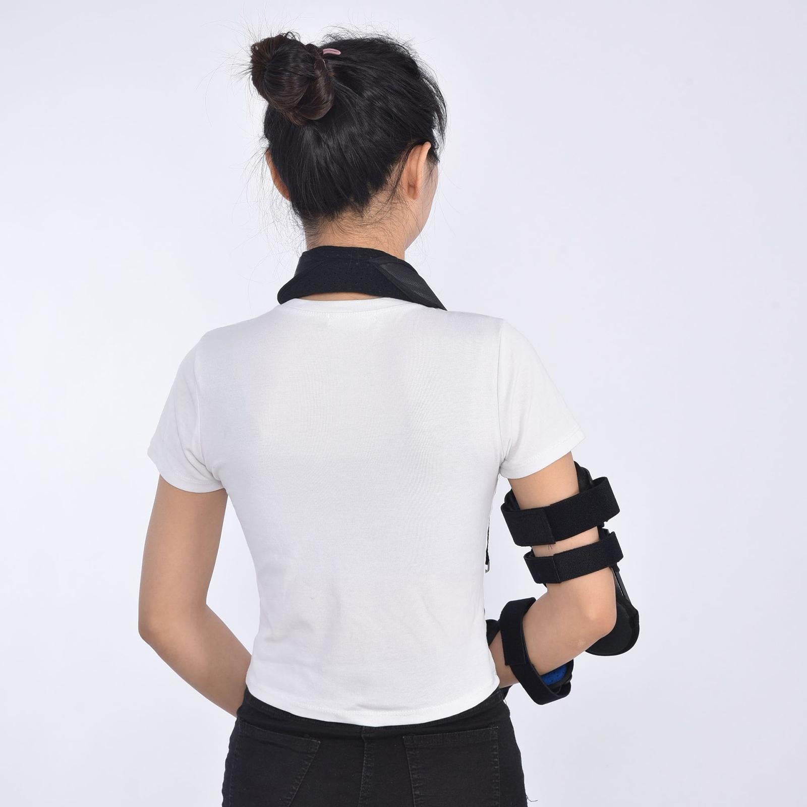 Elbow Brace Corrective Protector Hinged Post OP Adjustable Fracture Splint Right