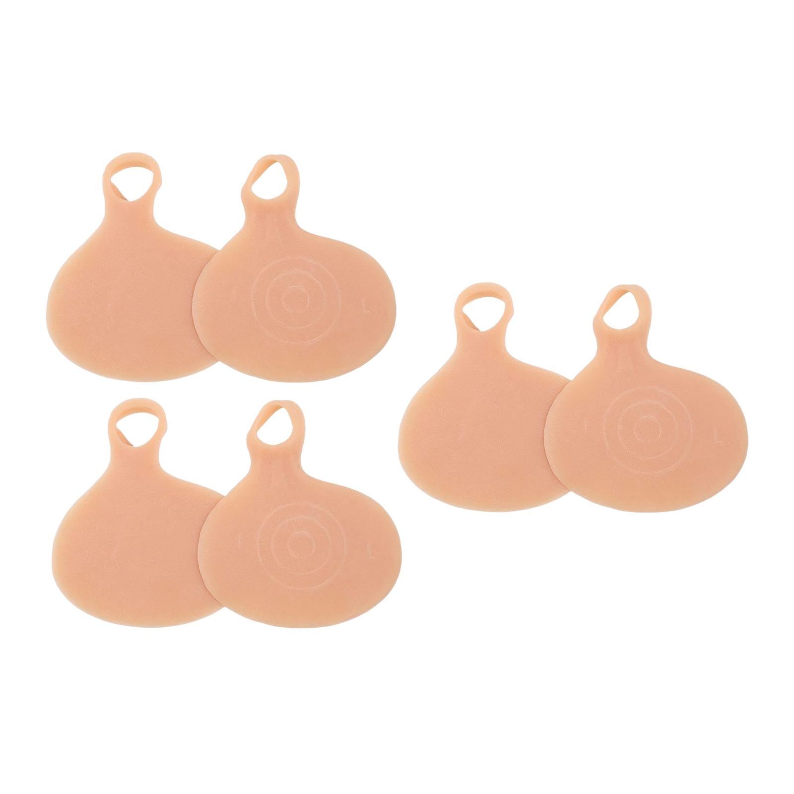 6Pcs Forefoot Pads Foot Protection Elastic silicone for High Heel Skin Color