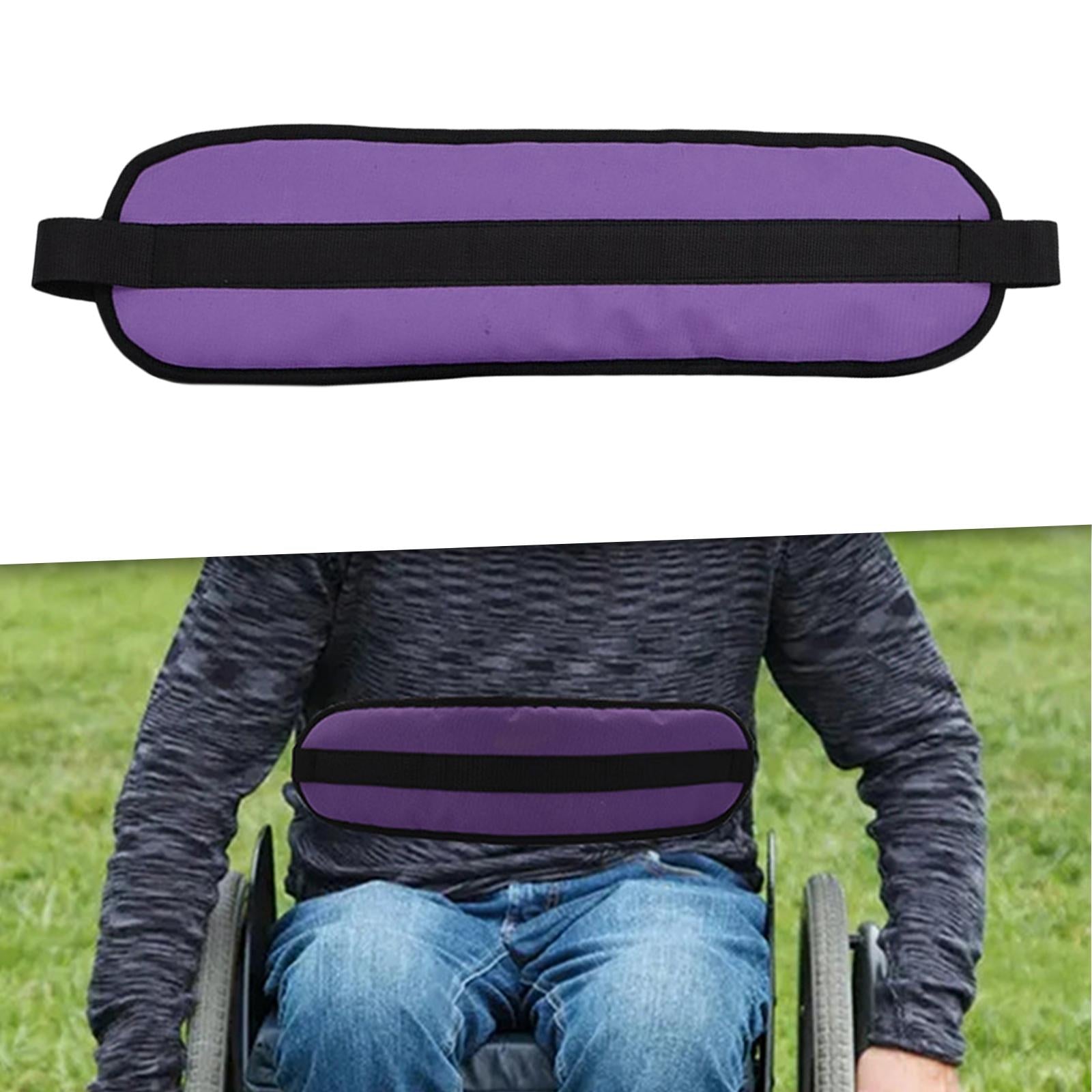 Portable Wheelchair Seat Belt Reusable Cushion for Elderly Prevent Sliding Purple
