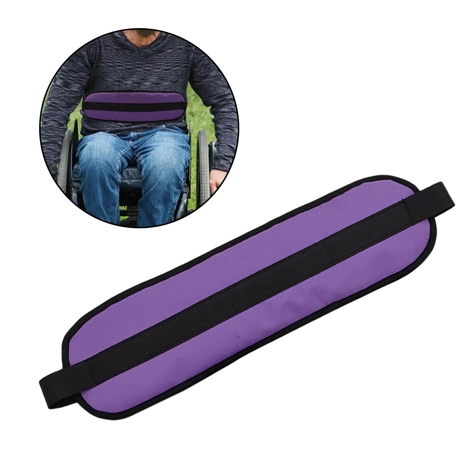 Portable Wheelchair Seat Belt Reusable Cushion for Elderly Prevent Sliding Purple