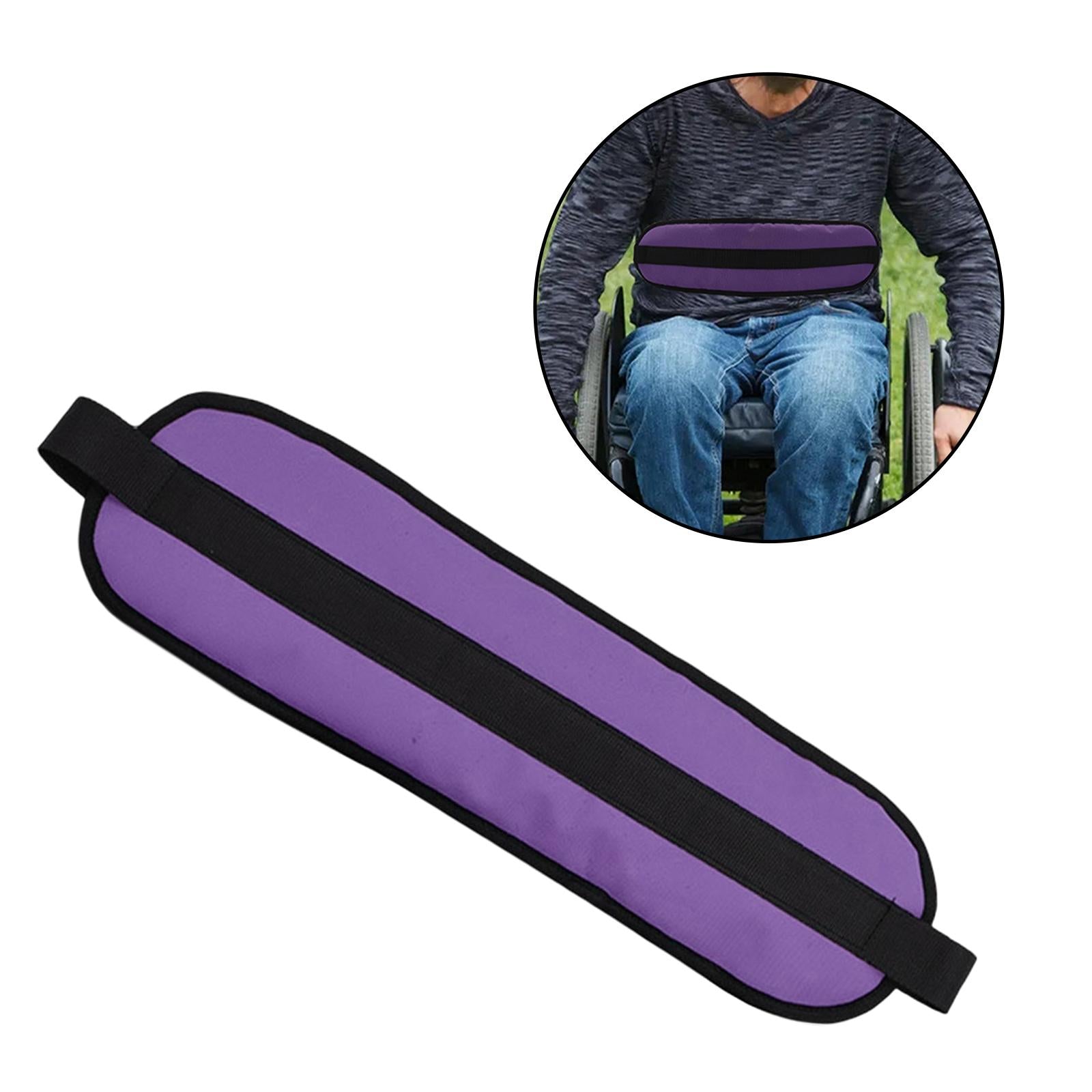 Portable Wheelchair Seat Belt Reusable Cushion for Elderly Prevent Sliding Purple