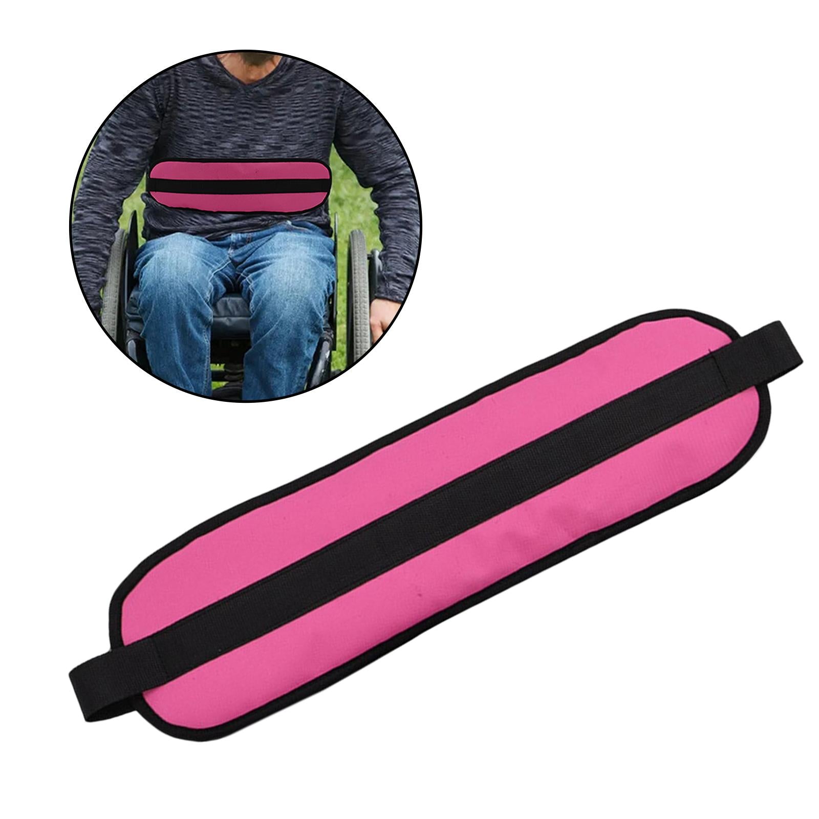 Portable Wheelchair Seat Belt Reusable Cushion for Elderly Prevent Sliding Red