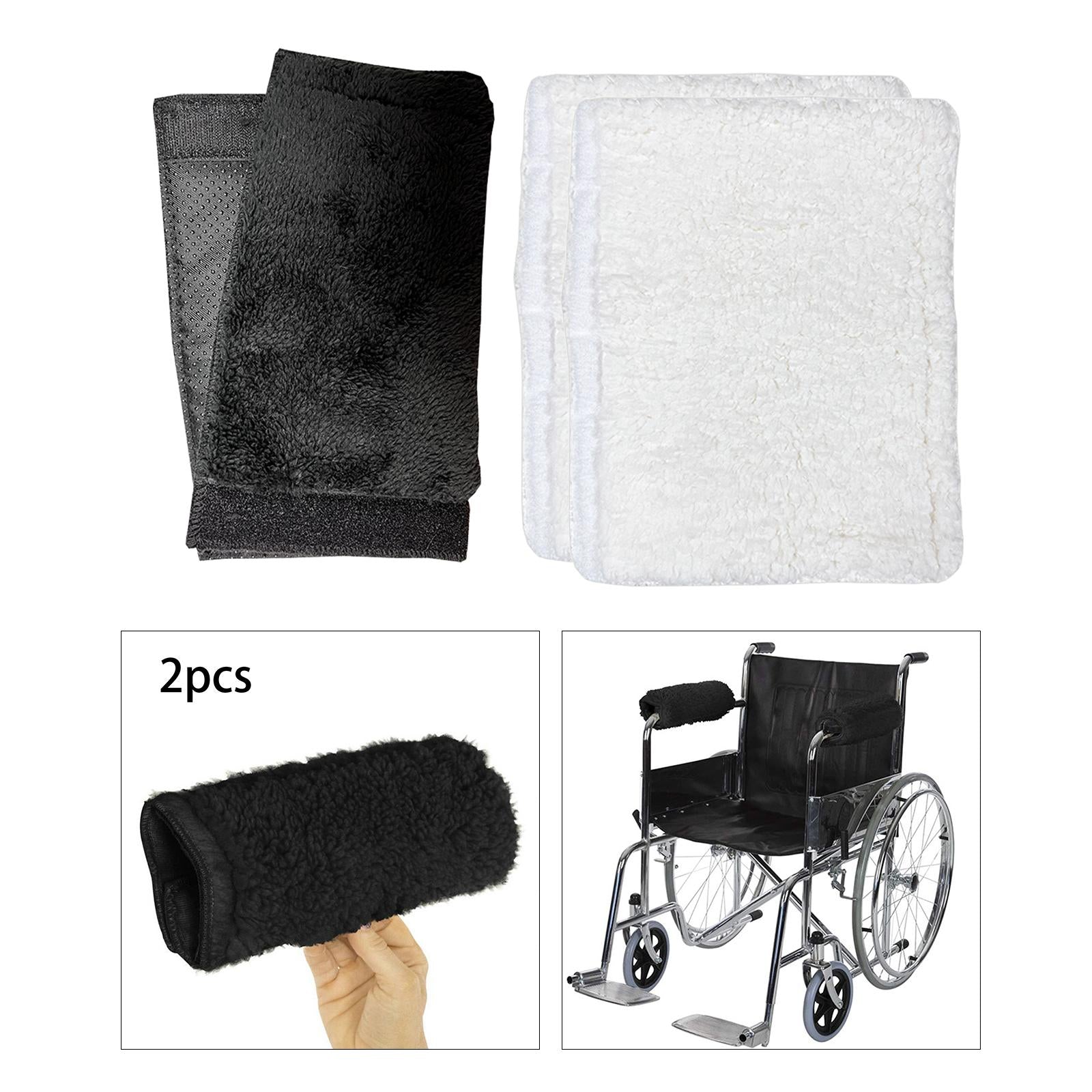 2 Pack Wheelchair Soft Office Chair Universal Armrest Pads Arm Cushions Black