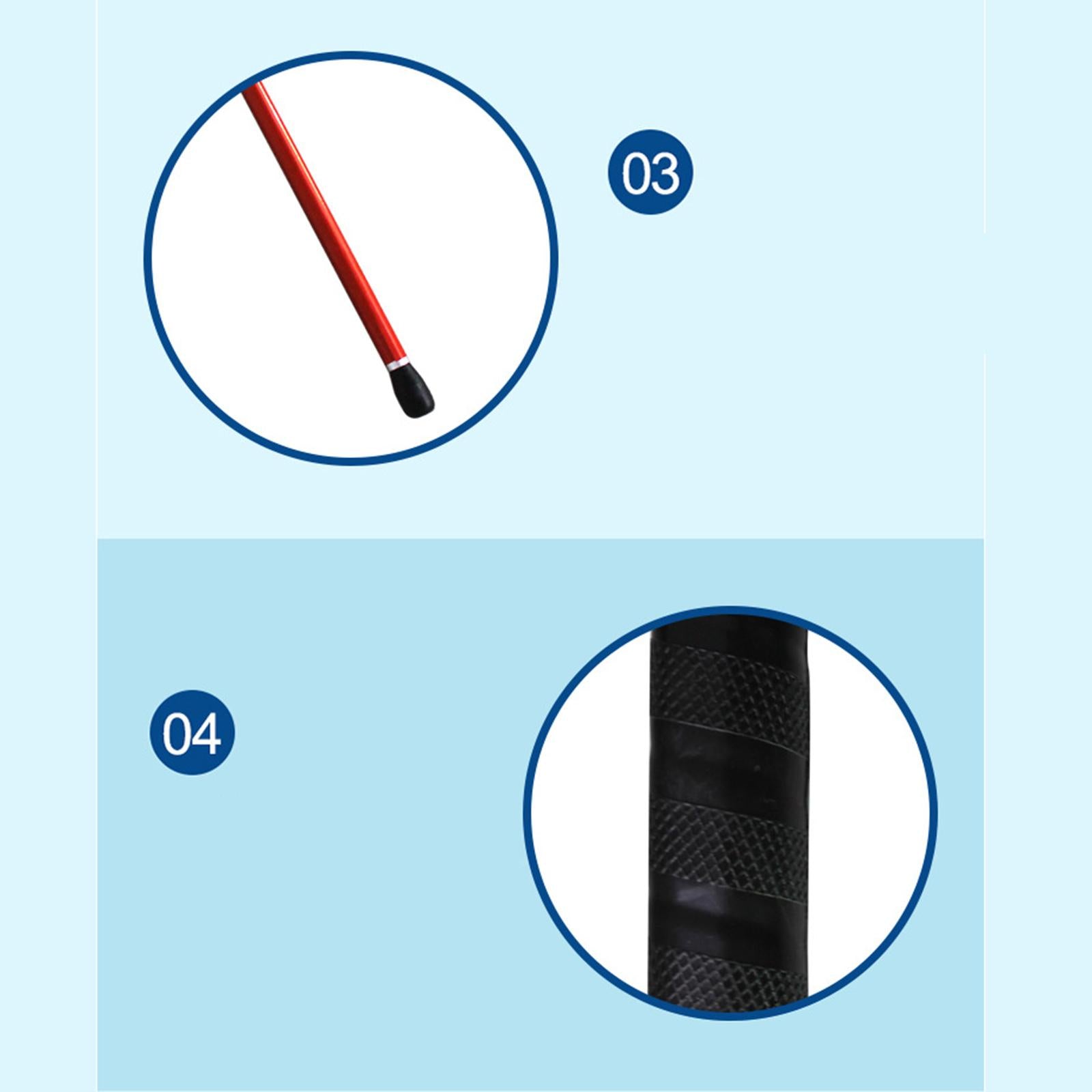 Foldable Blind Cane Walker Lightweighted with Padded Tip Crutch Cane