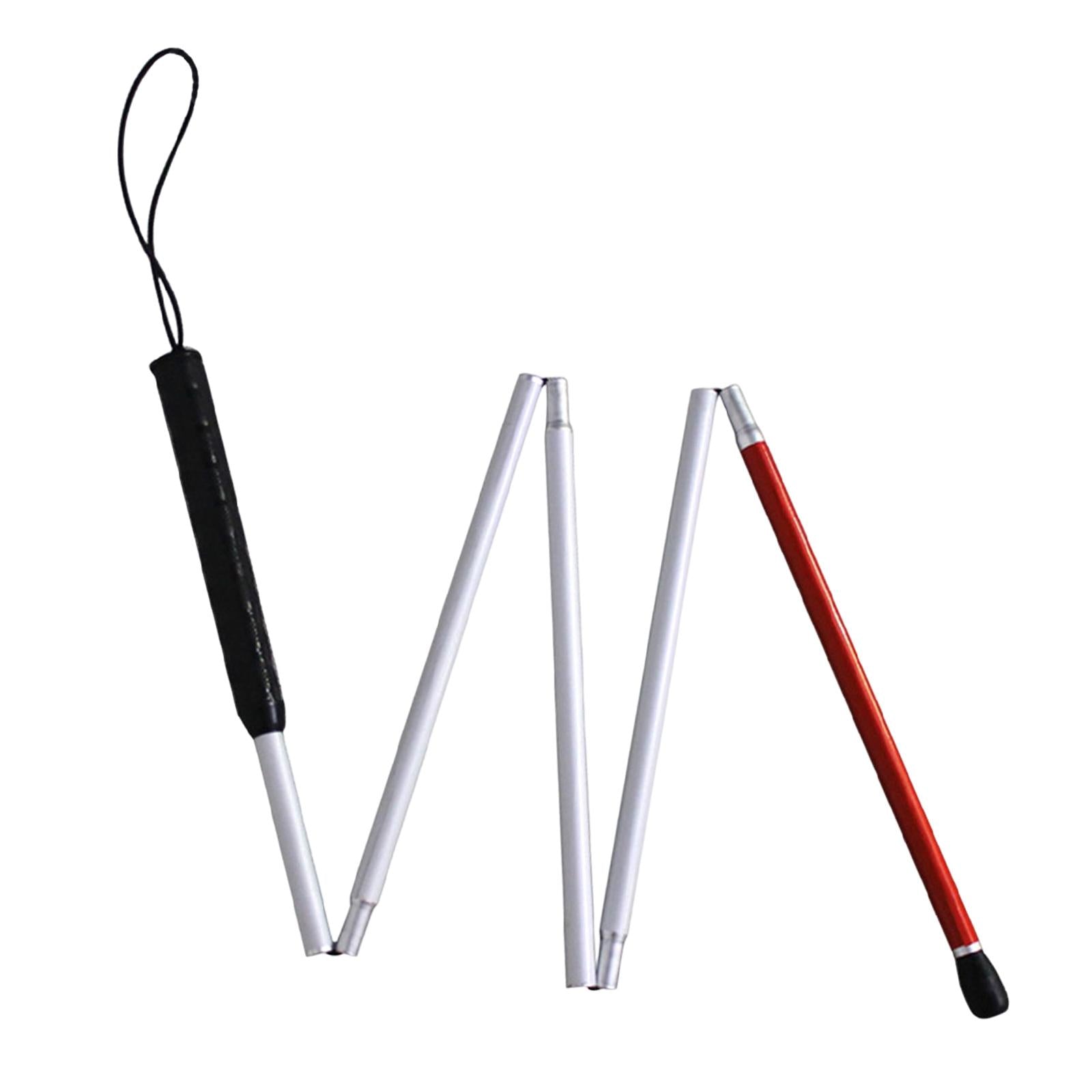 Foldable Blind Cane Walker Lightweighted with Padded Tip Crutch Cane