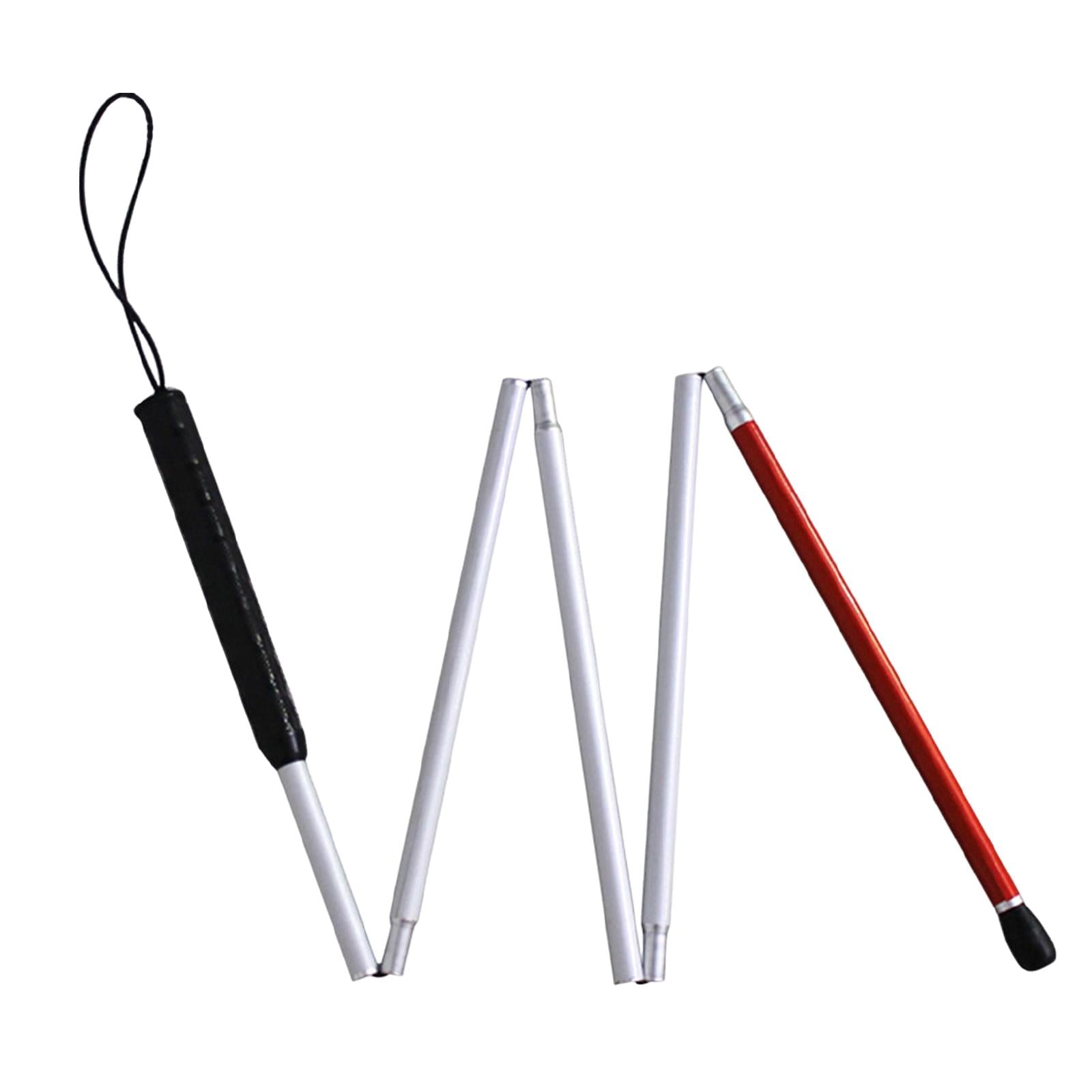Foldable Blind Cane Walker Lightweighted with Padded Tip Crutch Cane
