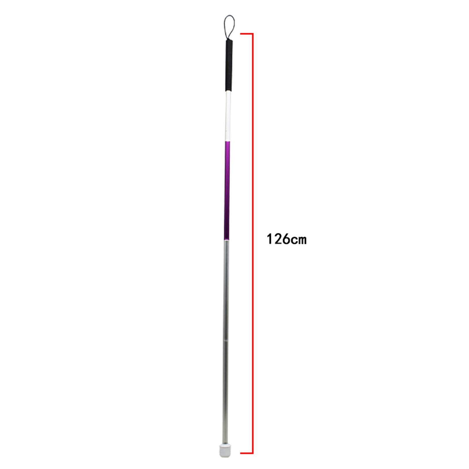 Folding Blind Cane Mobility Cane Elderly Blind Stick 4 Sections Probing Cane