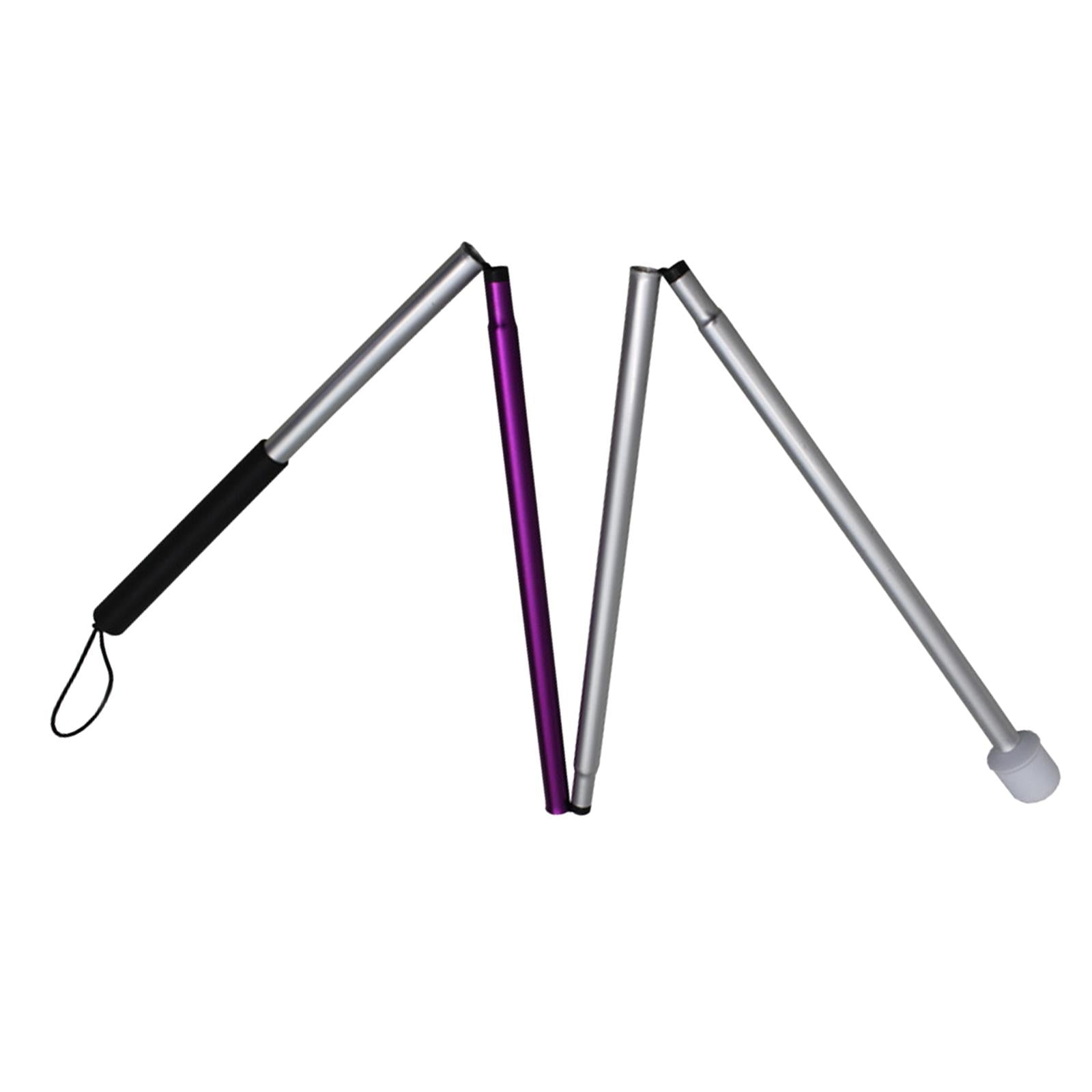 Folding Blind Cane Mobility Cane Elderly Blind Stick 4 Sections Probing Cane