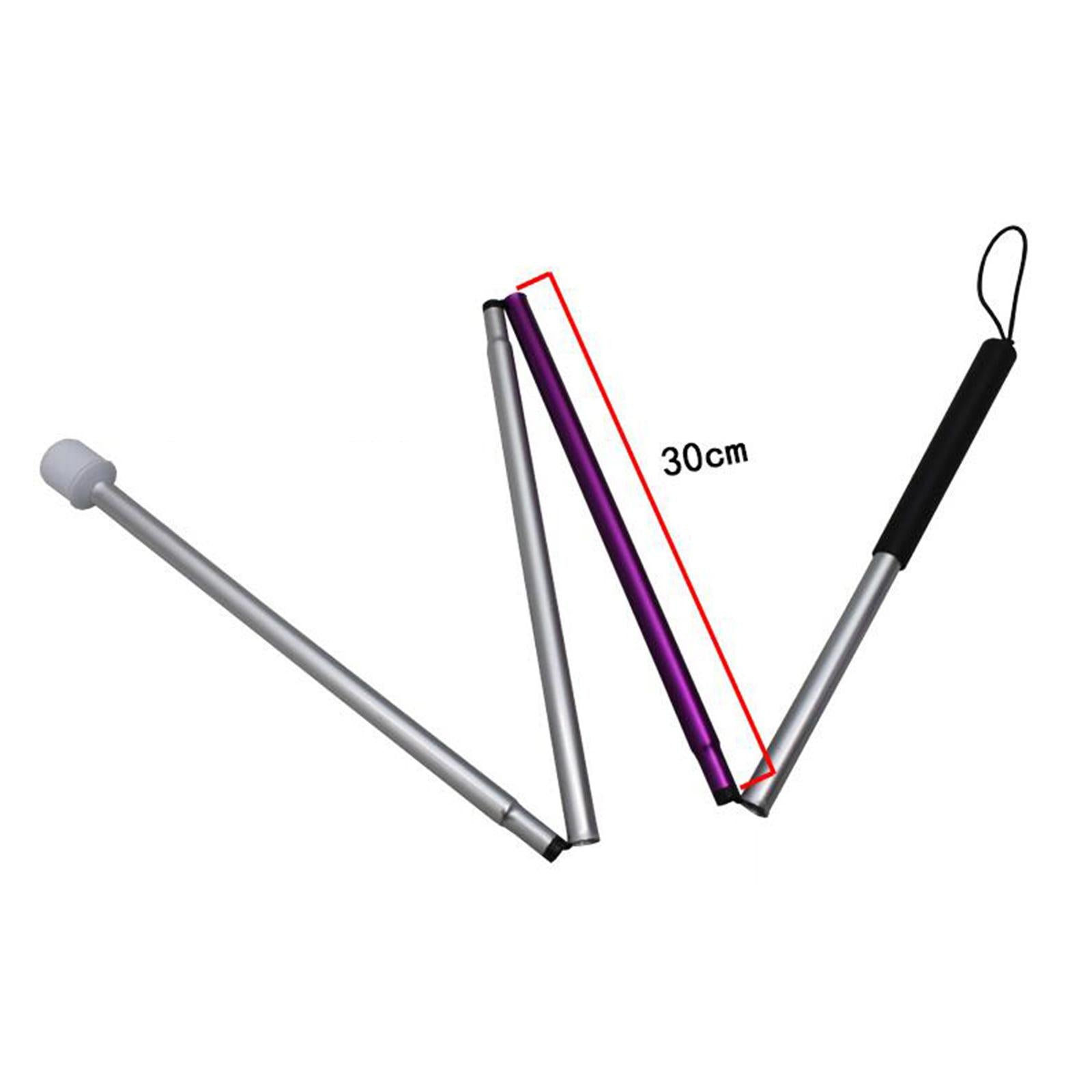 Folding Blind Cane Mobility Cane Elderly Blind Stick 4 Sections Probing Cane