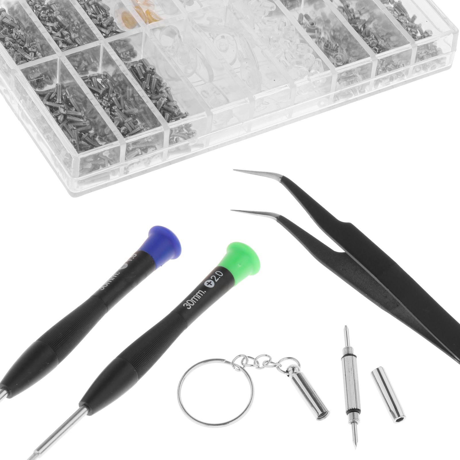 Eyeglasses Repair Kit Include Nose Pads with Storage Box for Watch Eyewear