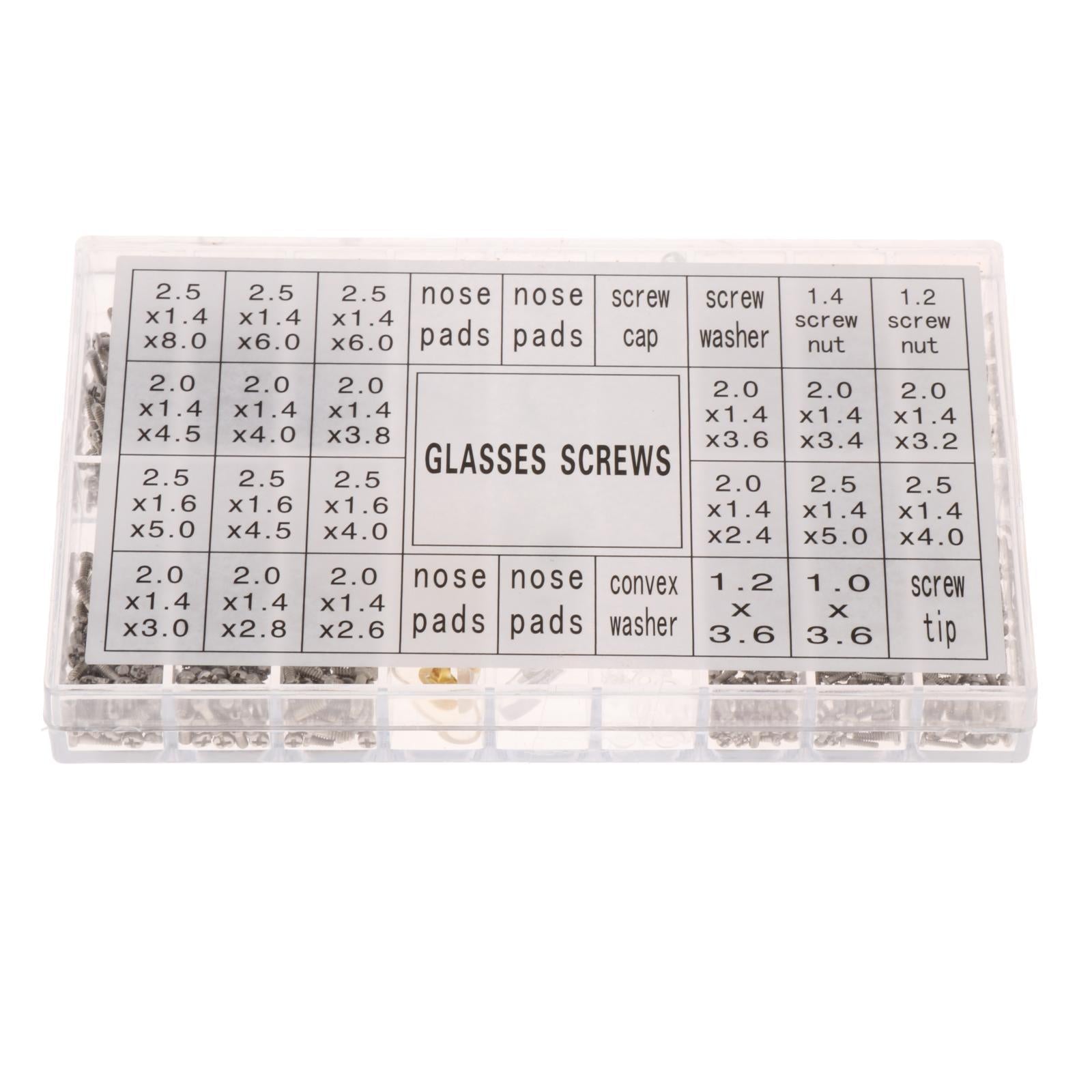 Eyeglasses Repair Kit Include Nose Pads with Storage Box for Watch Eyewear