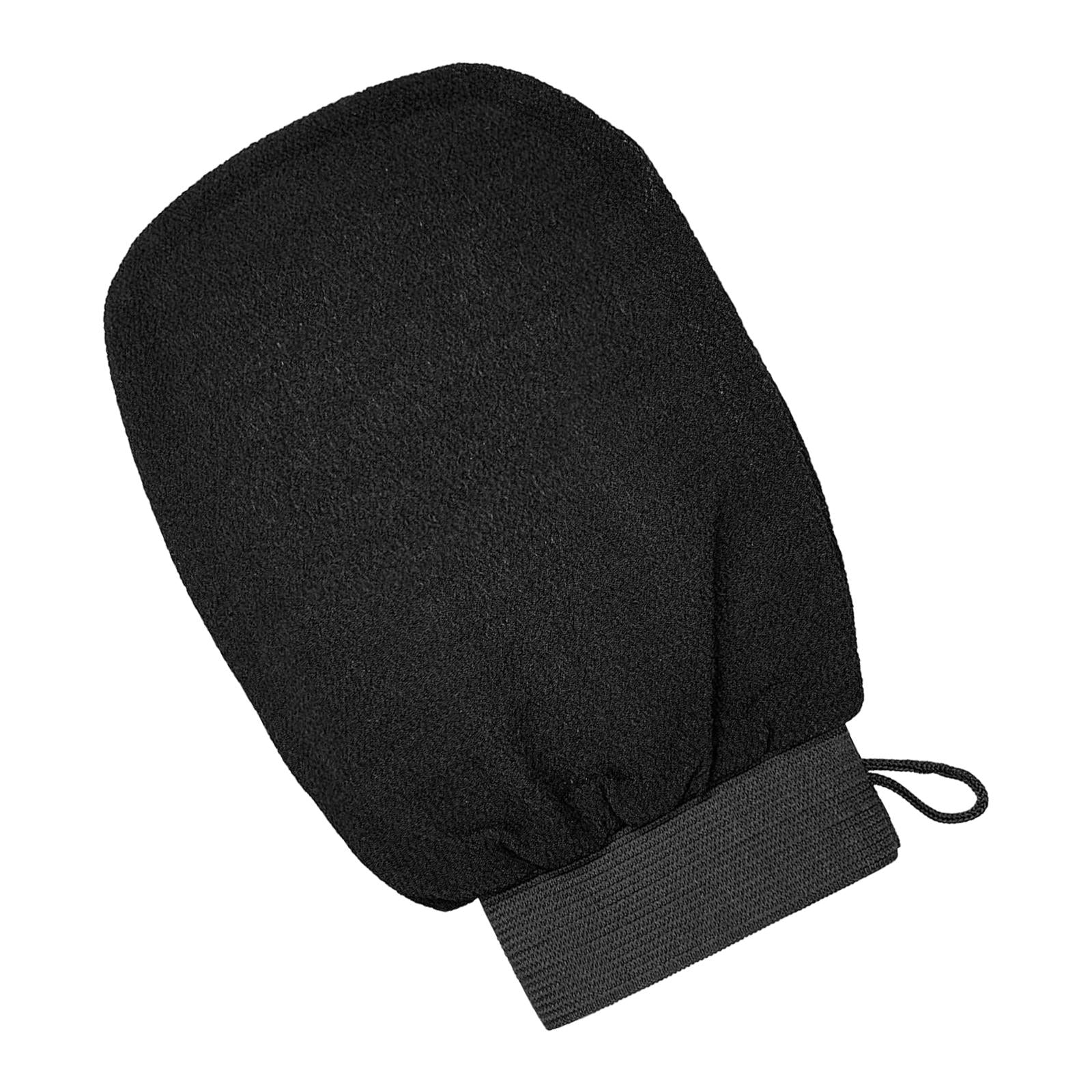 Bath Glove Scrubbing Gloves Body Scrub Double Sided Gentle leg Body Neck Black