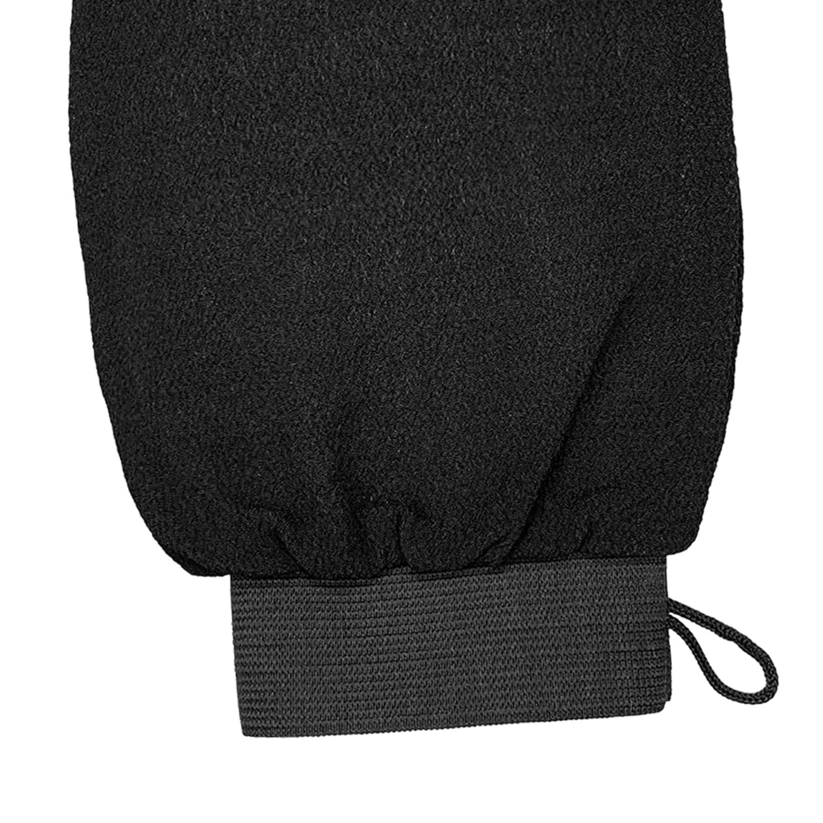 Bath Glove Scrubbing Gloves Body Scrub Double Sided Gentle leg Body Neck Black