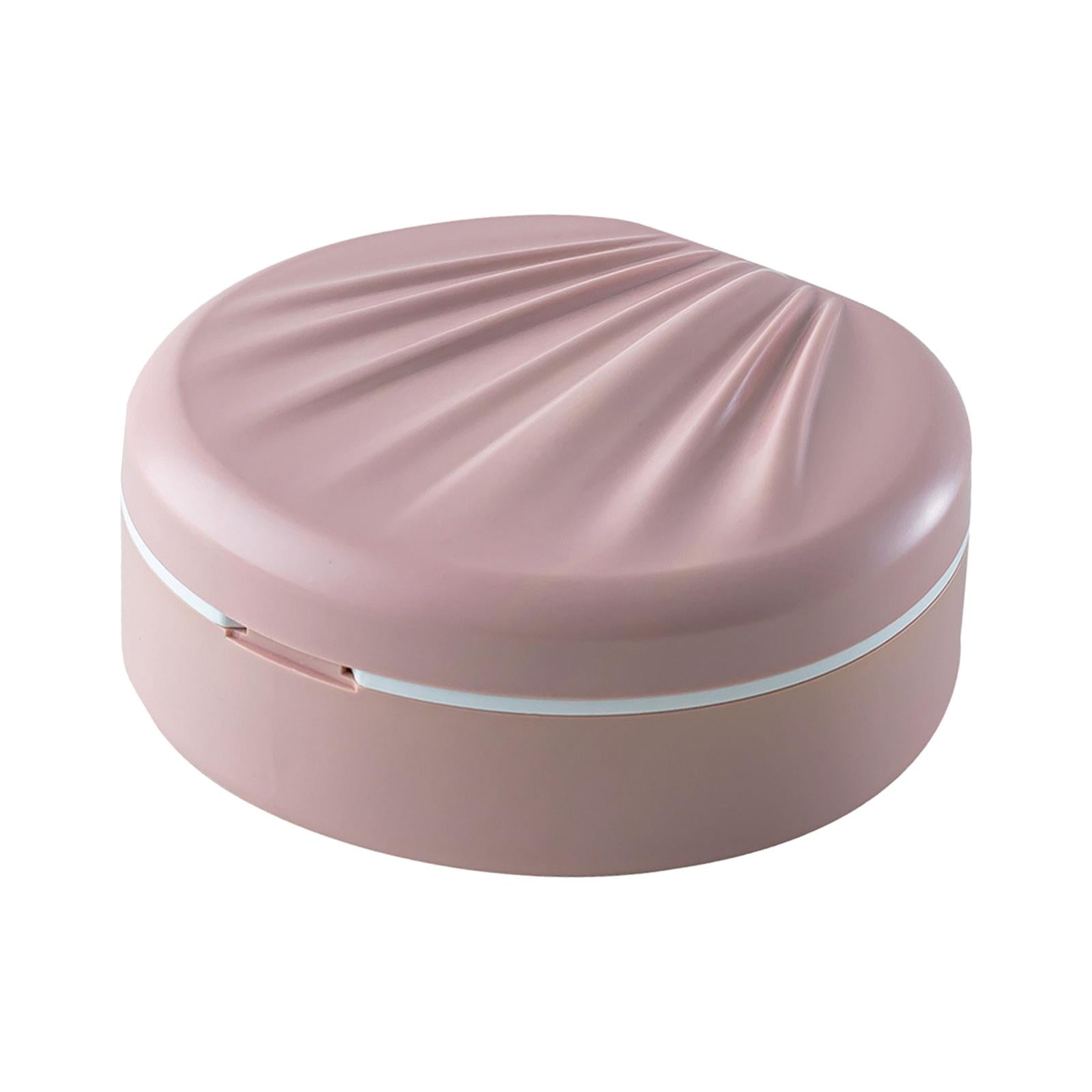 Braces Storage Box Holder Double Layer for Teenager Adult Home pink colors white