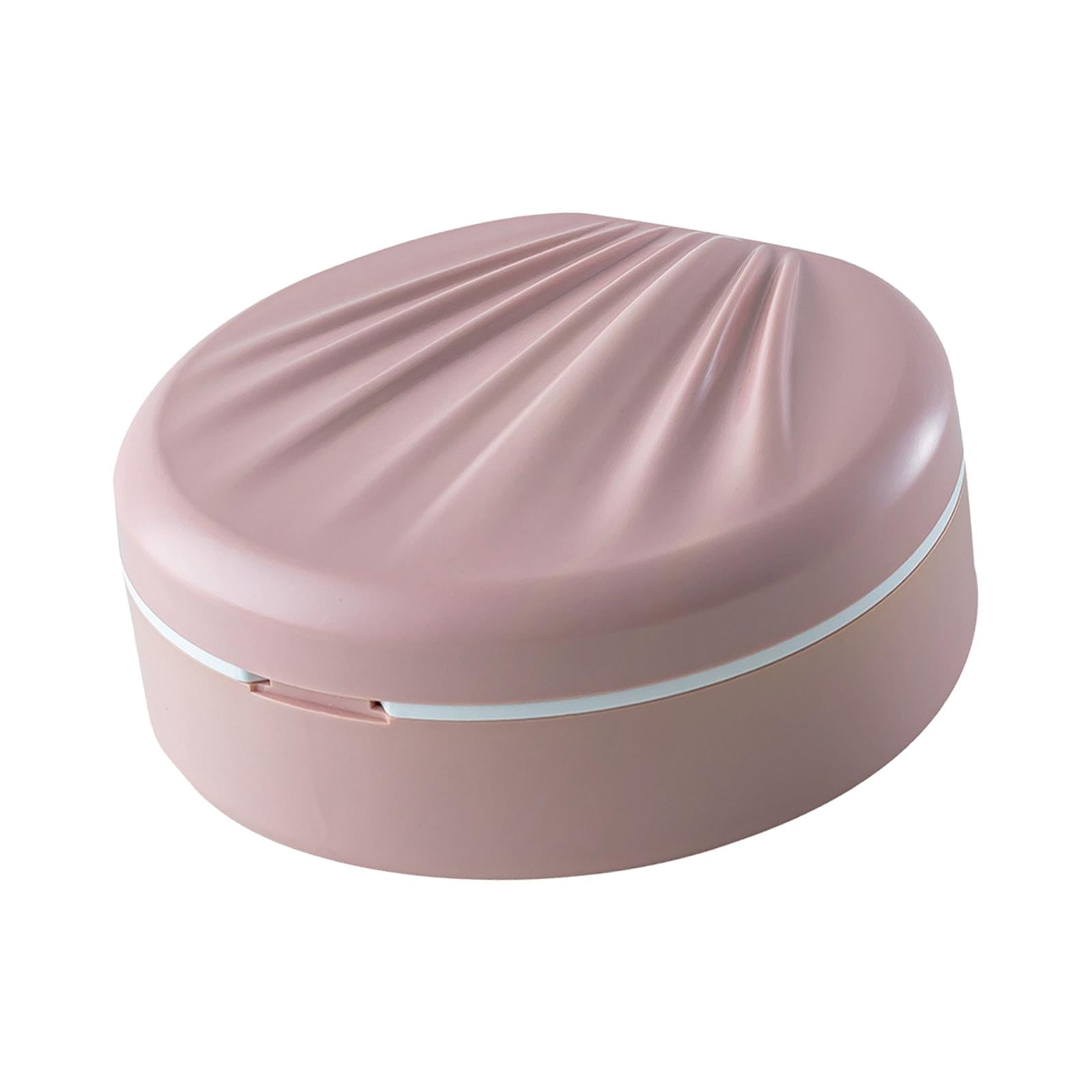 Braces Storage Box Holder Double Layer for Teenager Adult Home pink colors white