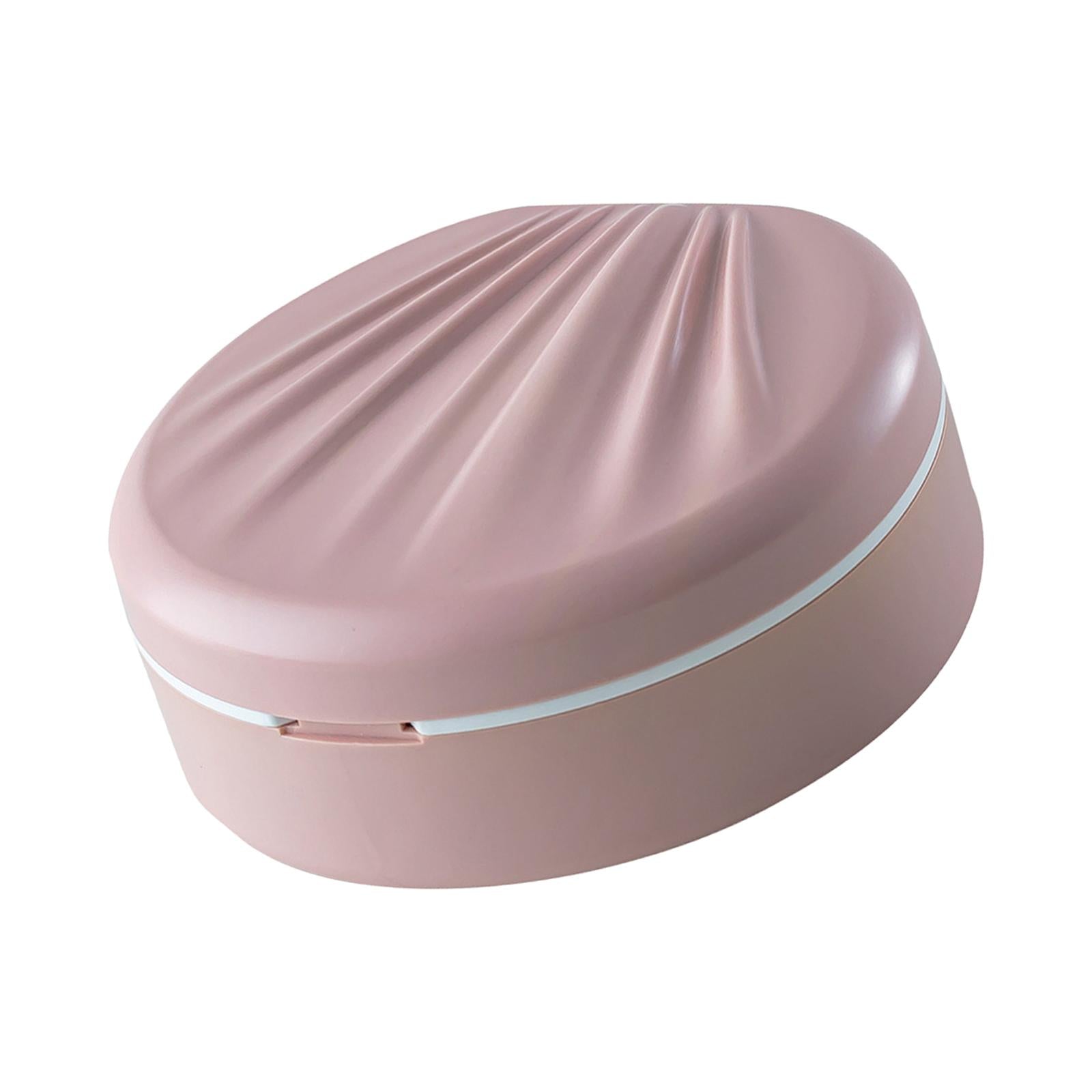 Braces Storage Box Holder Double Layer for Teenager Adult Home pink colors white